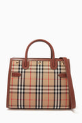 BURBERRY TITLE CHECK TOTE BAG