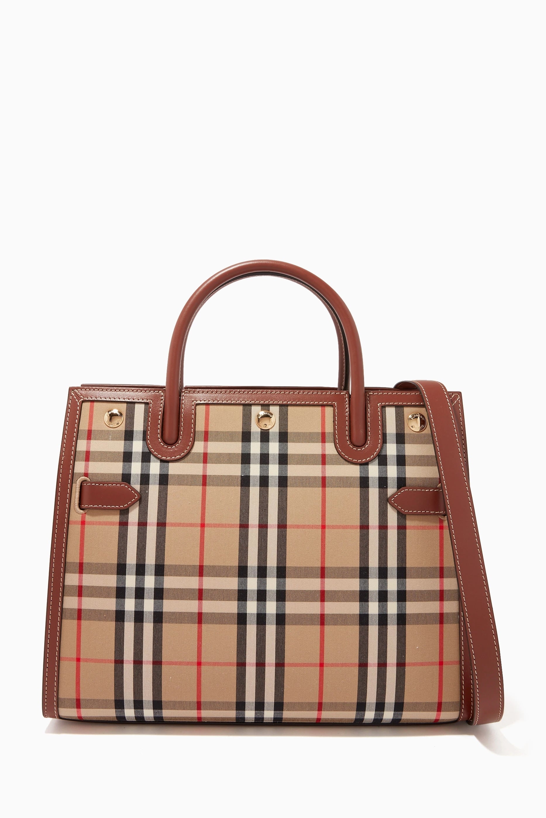 BURBERRY TITLE CHECK TOTE BAG