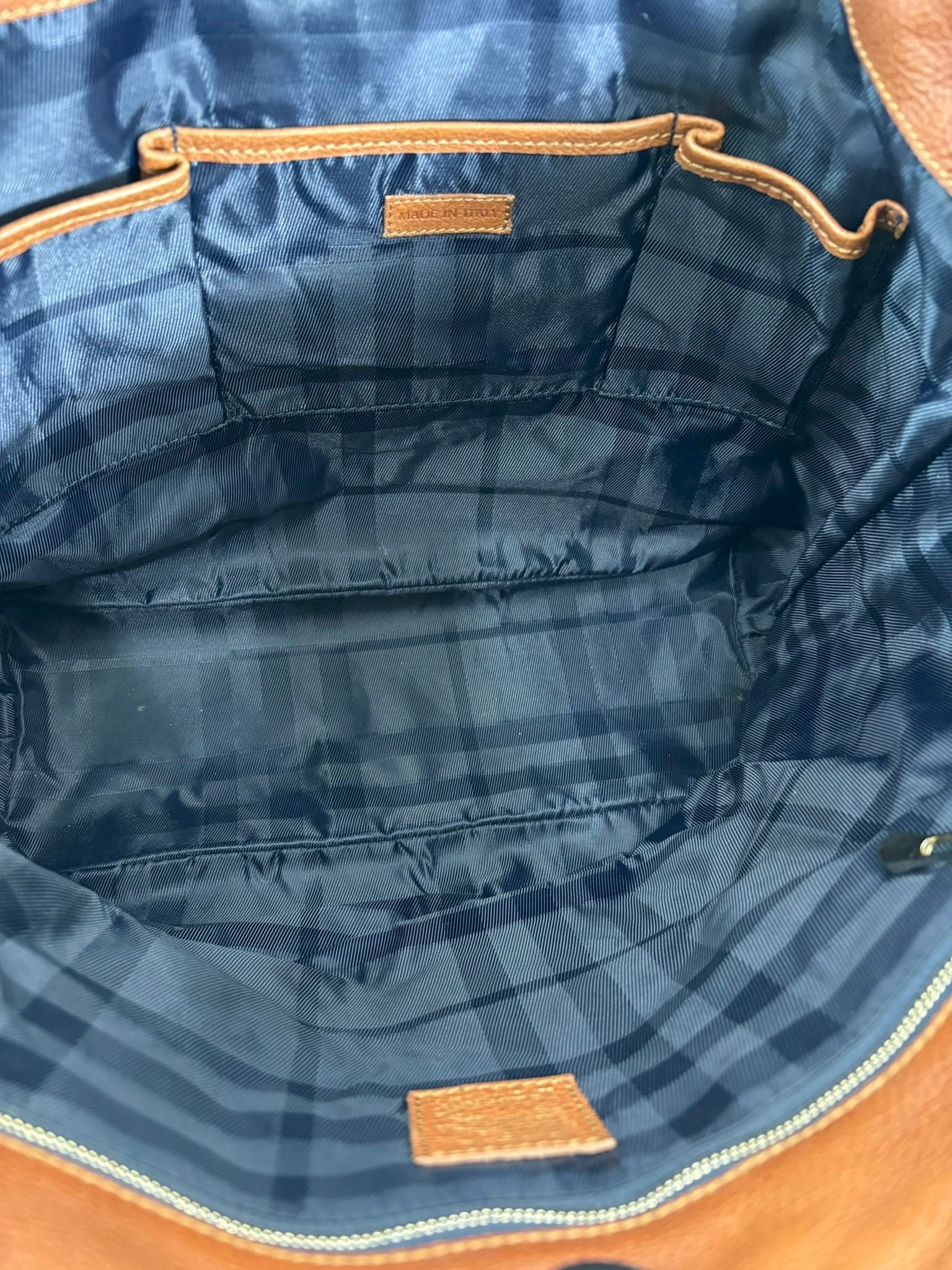 BURBERRY QUILTED DENIM & LEATHER GRANGE TOTE BAG