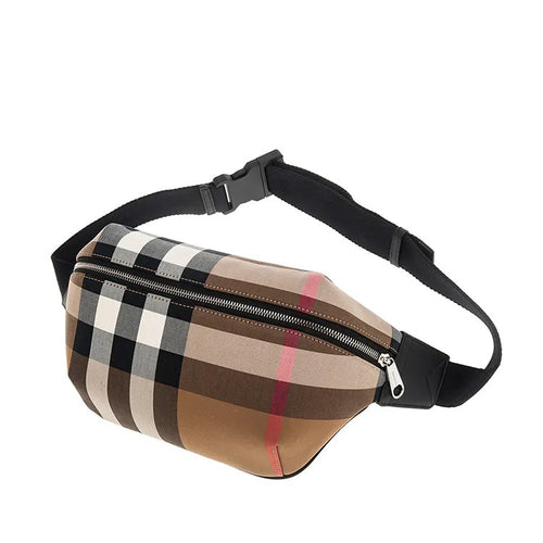 BURBERRY MEN'S SONNY CHECK BELT BAG