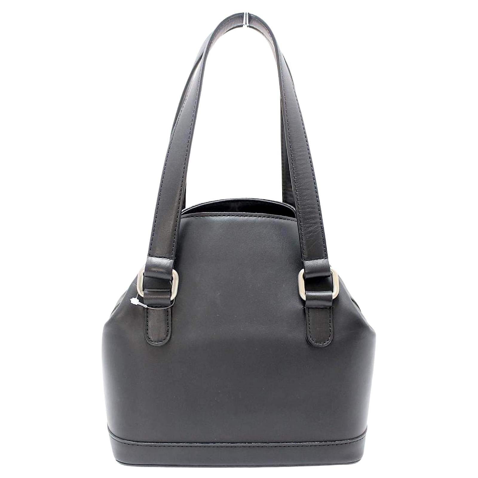 BURBERRY VINTAGE LEATHER SHOULDER BAG