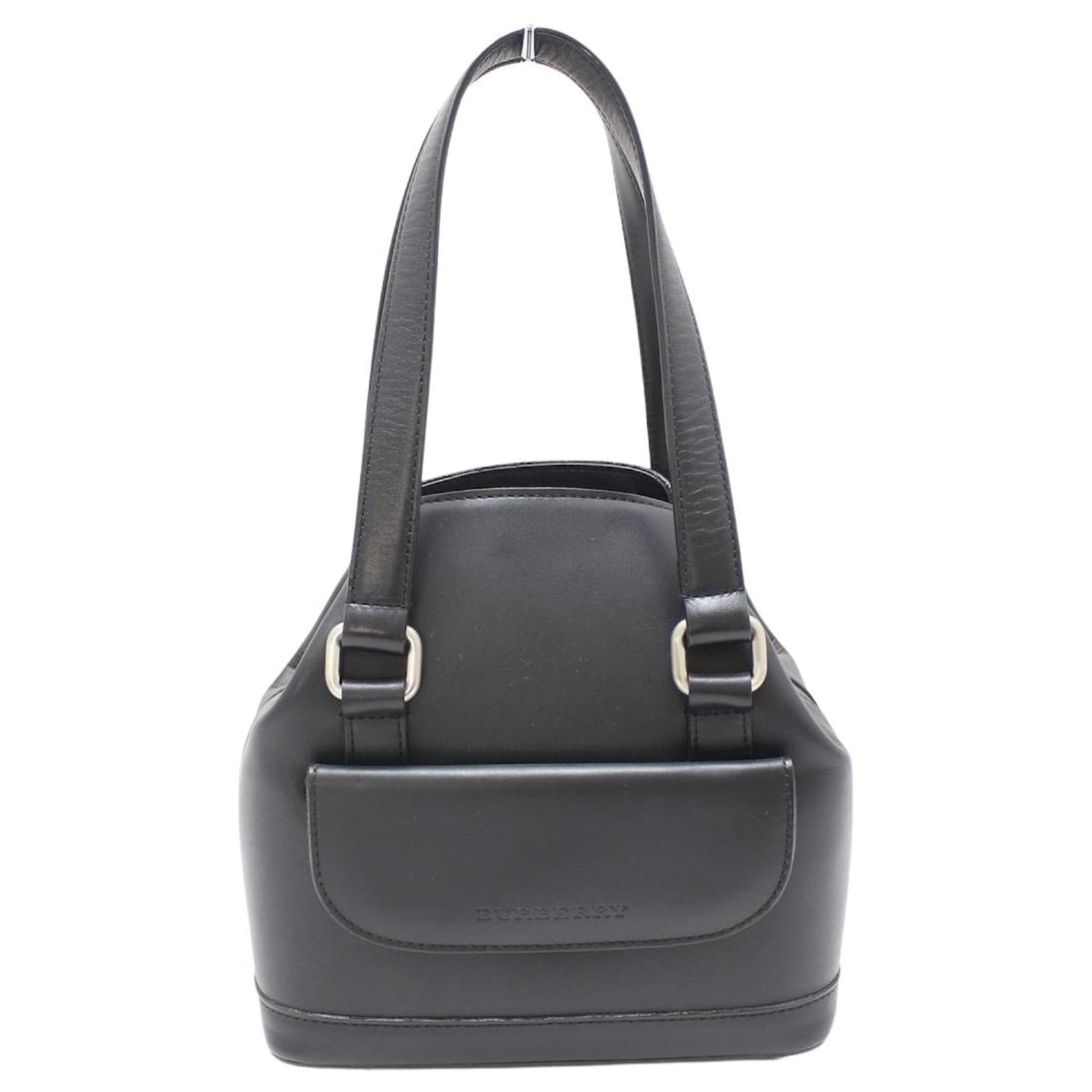 BURBERRY VINTAGE LEATHER SHOULDER BAG