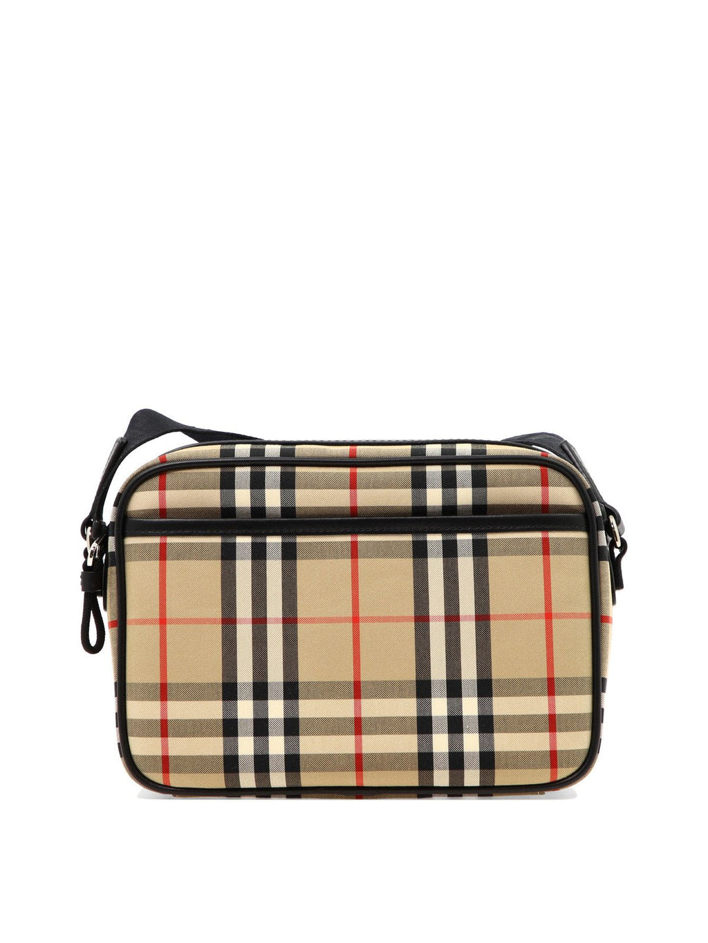 BURBERRY VINTAGE CHECK & LEATHER CROSSBODY BAG