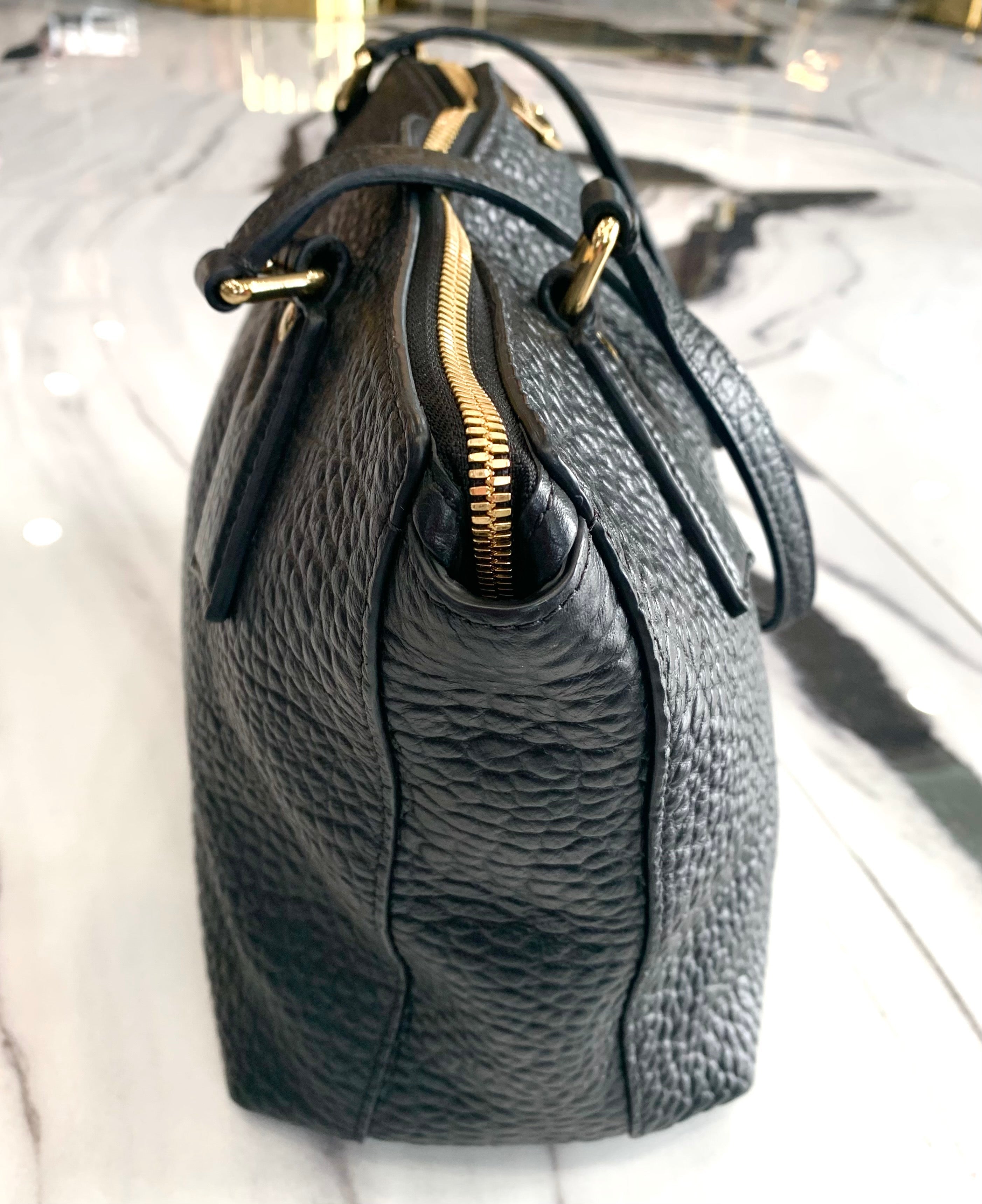 BURBERRY WELBURN BLACK LEATHER BAG