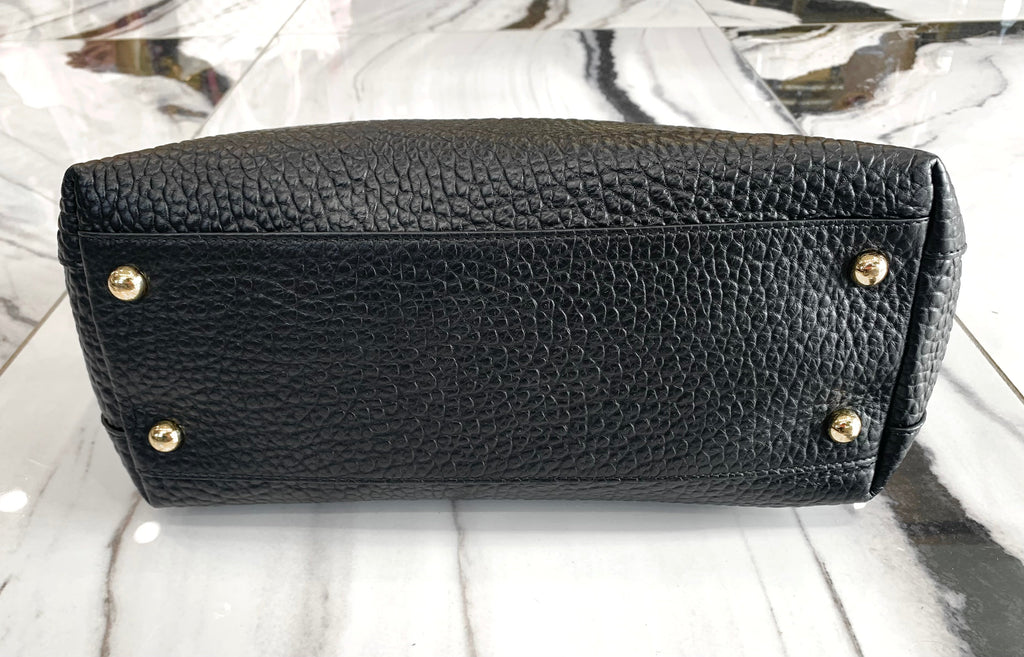 BURBERRY WELBURN BLACK LEATHER BAG