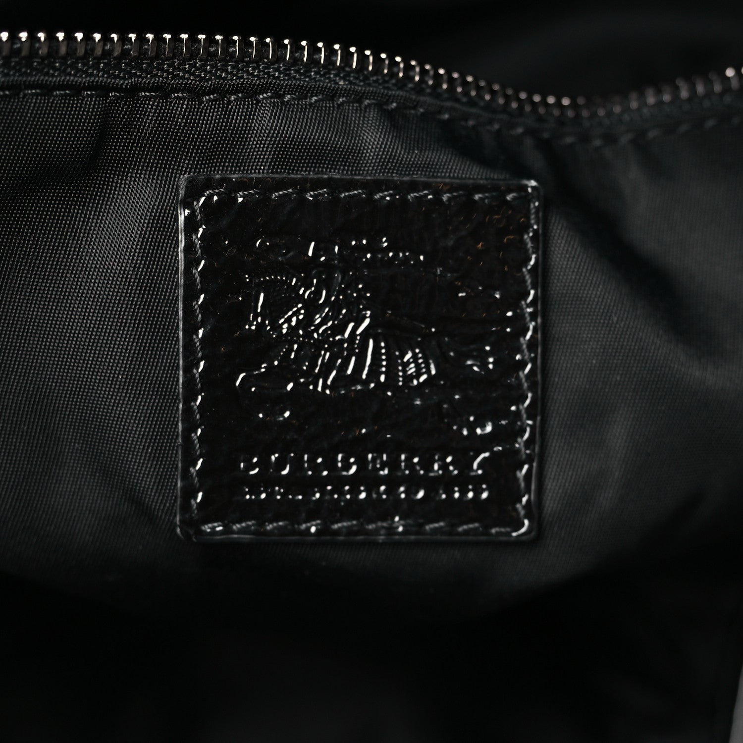 BURBERRY BLACK BEAT CHECK NYLON MEDIUM LOWRY TOTE BAG