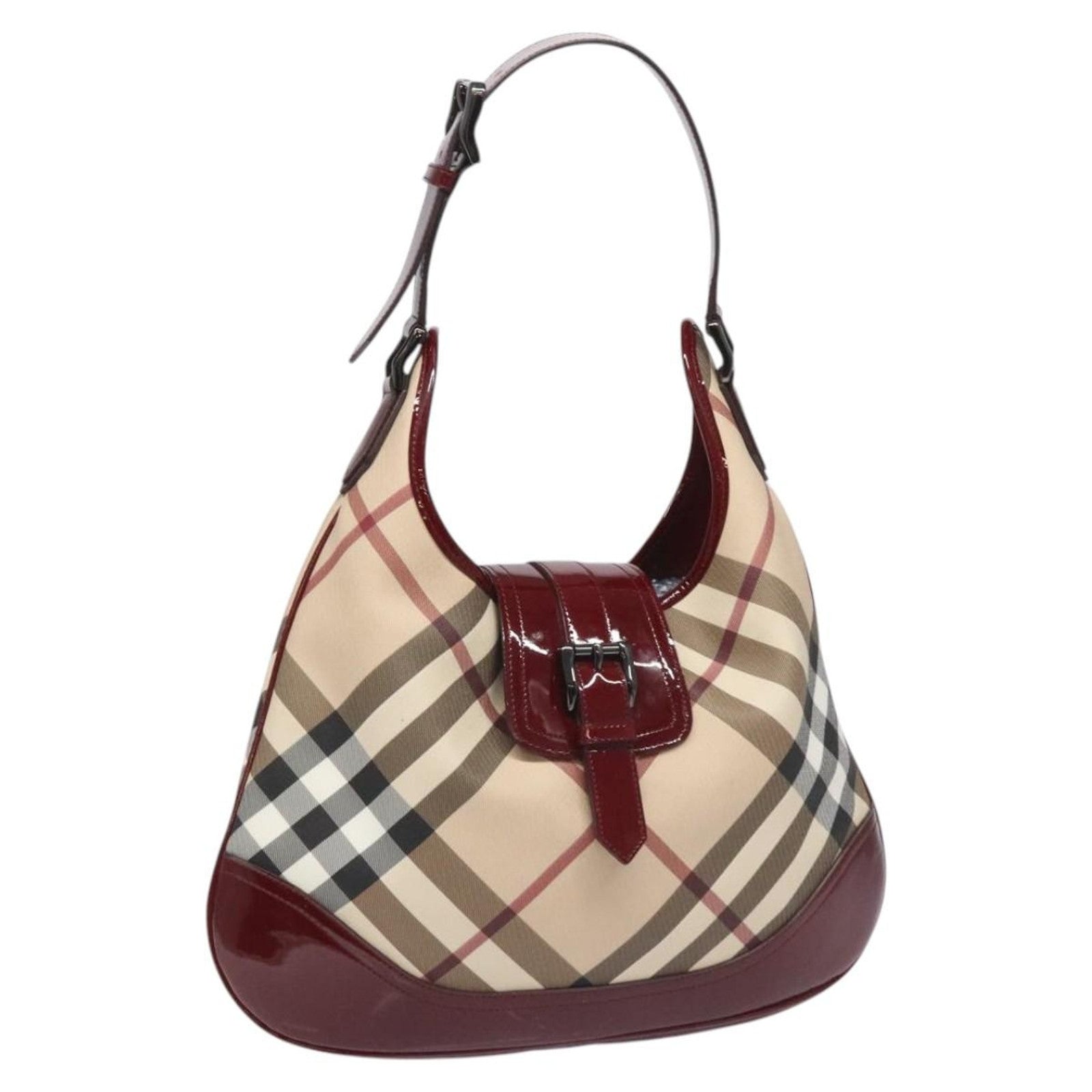 BURBERRY NOVA CHECK BROOKE LARGE HOBO BAG