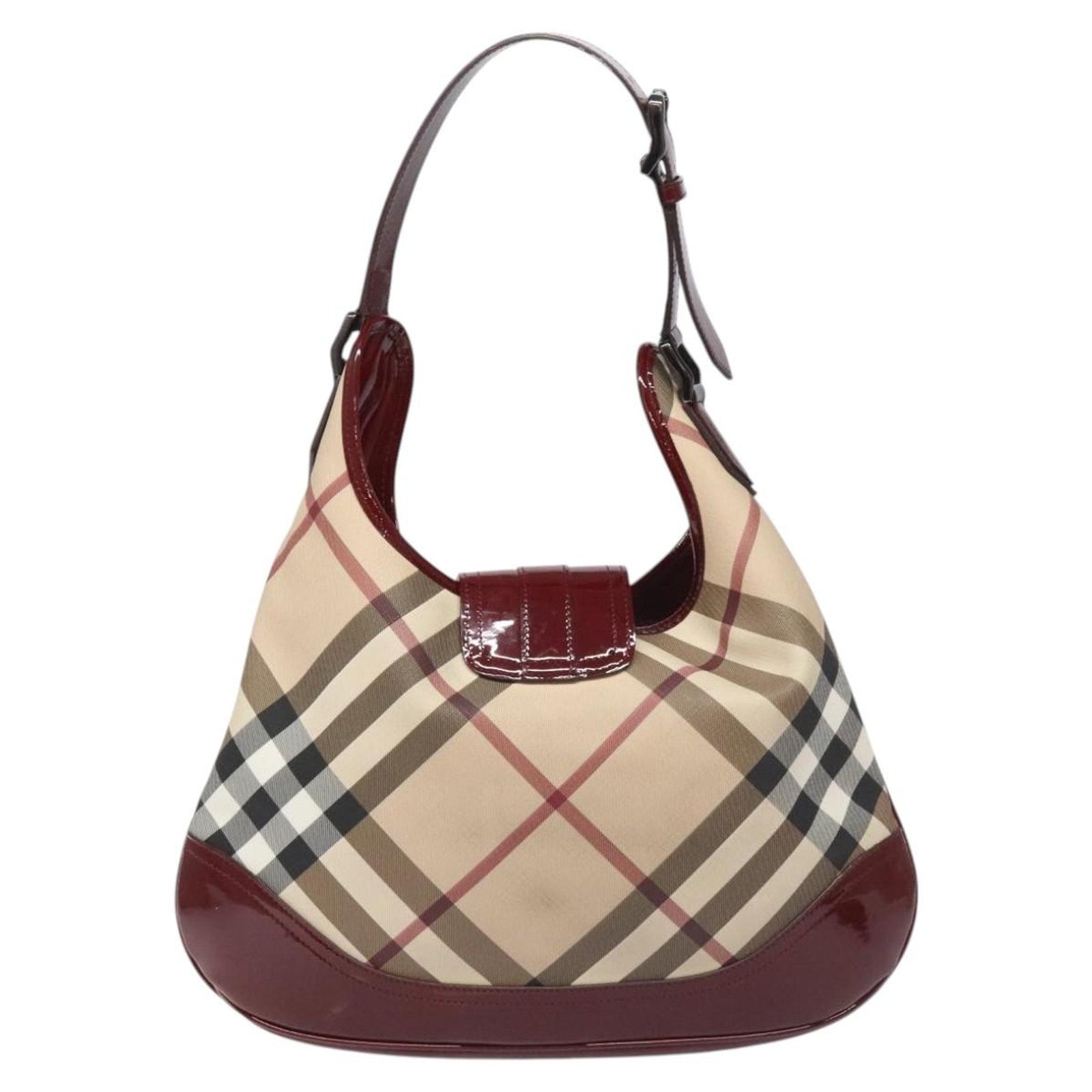 BURBERRY NOVA CHECK BROOKE LARGE HOBO BAG