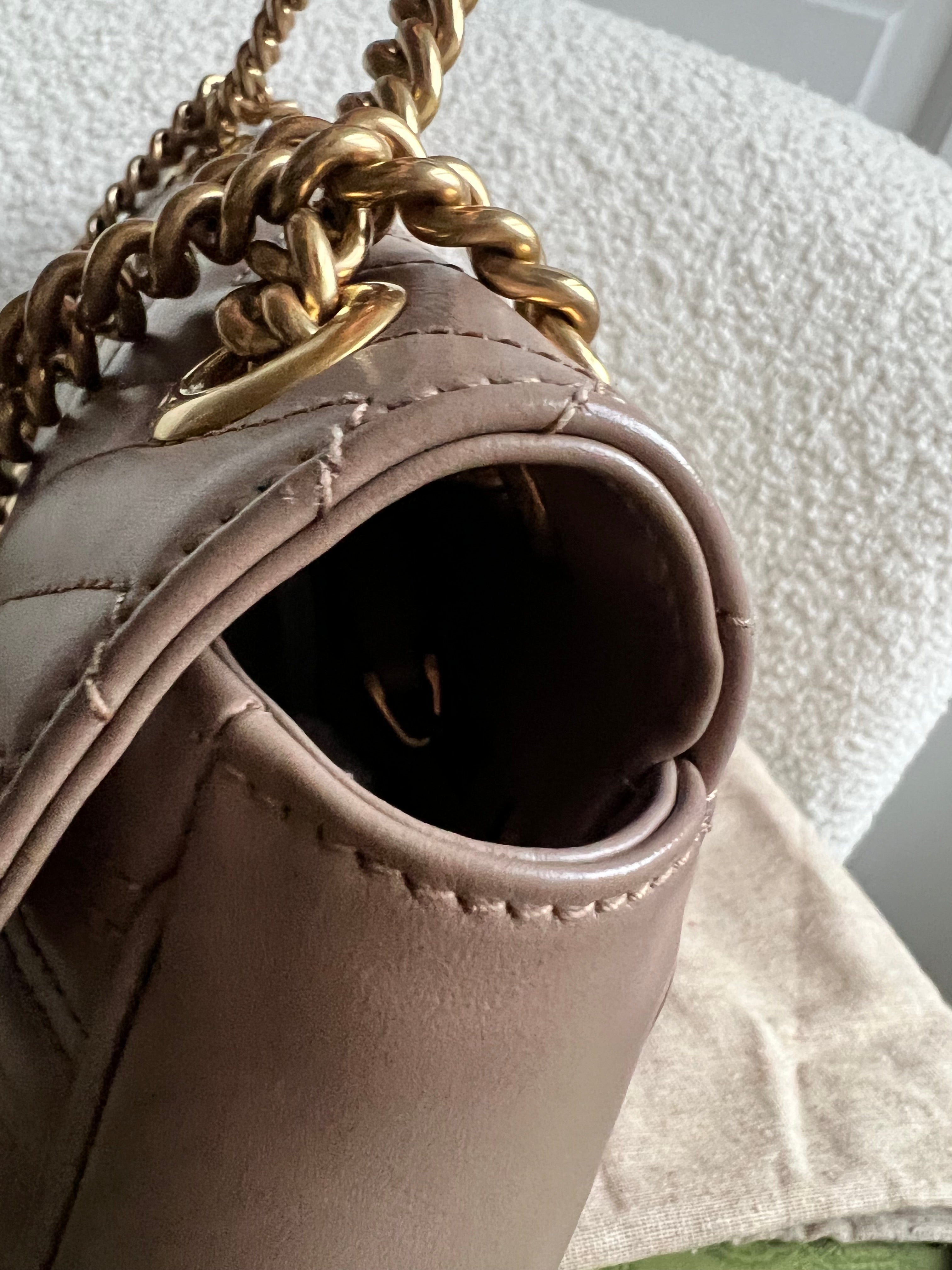 Gucci GG Dusty Pink Marmont Small Shoulder Bag (RRP £2070)