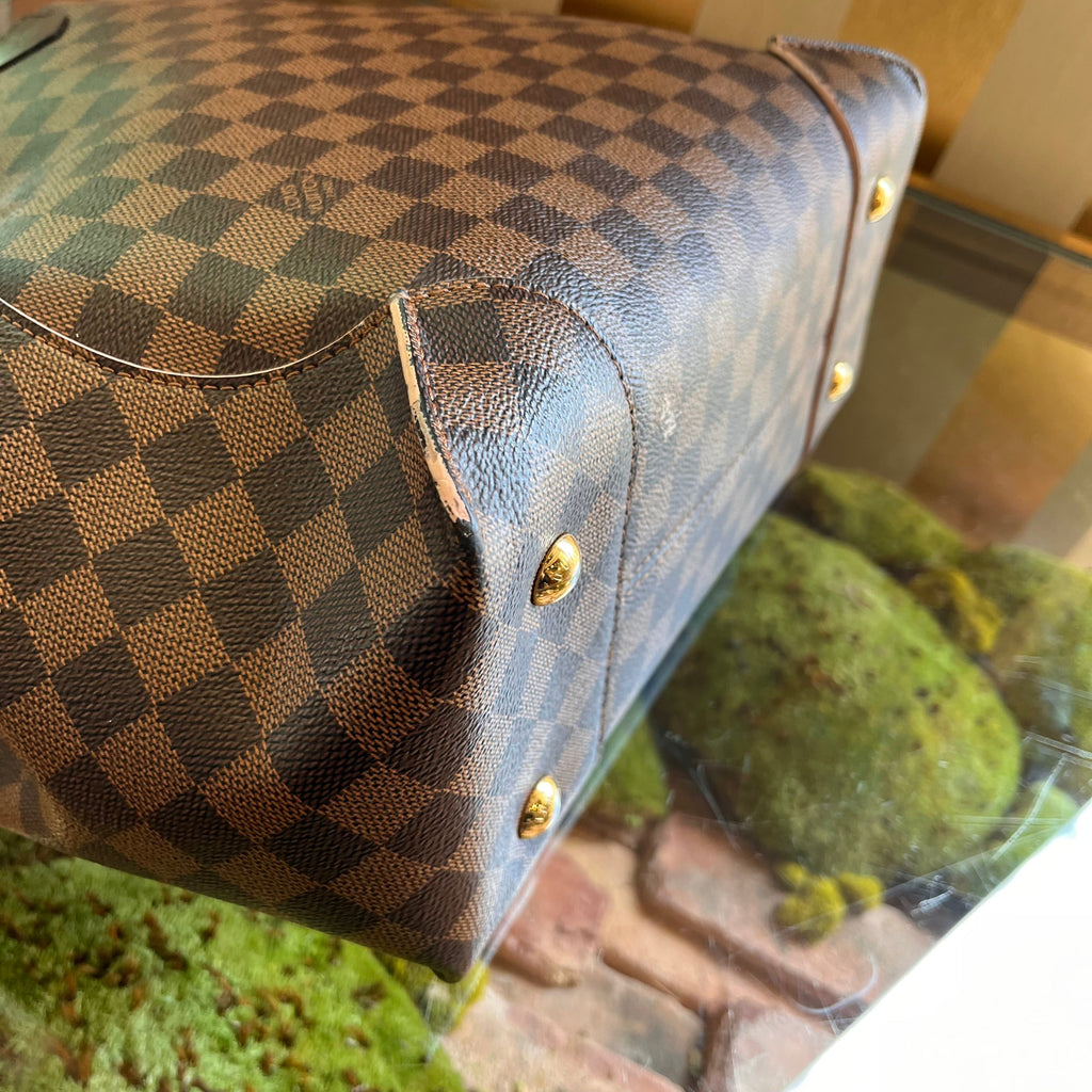 LOUIS VUITTON Caissa Damier Ebene Canvas Hobo Bag
