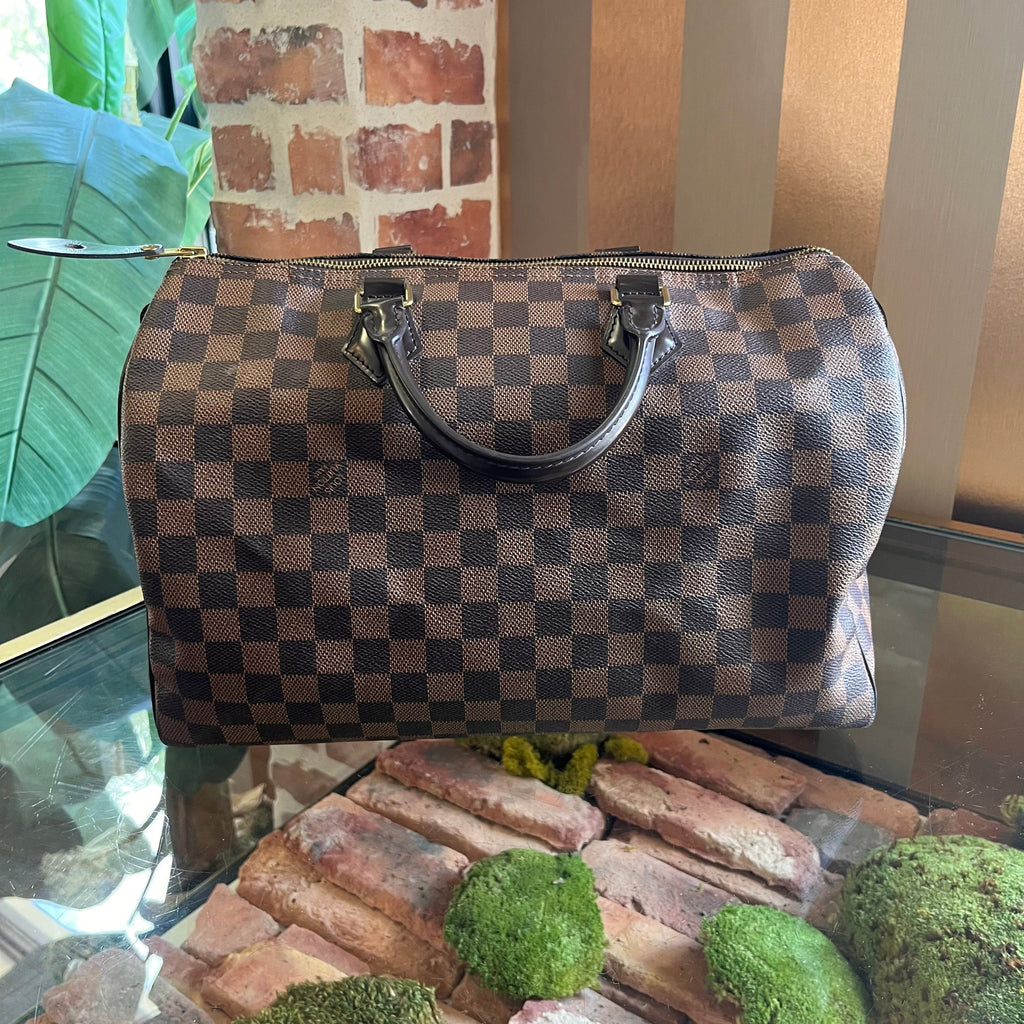 LOUIS VUITTON Damier Ebene Speedy 30 Satchel