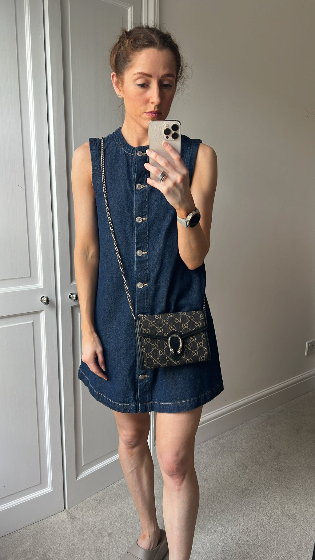 Gucci Dionysus Denim GG Mini Chain Bag