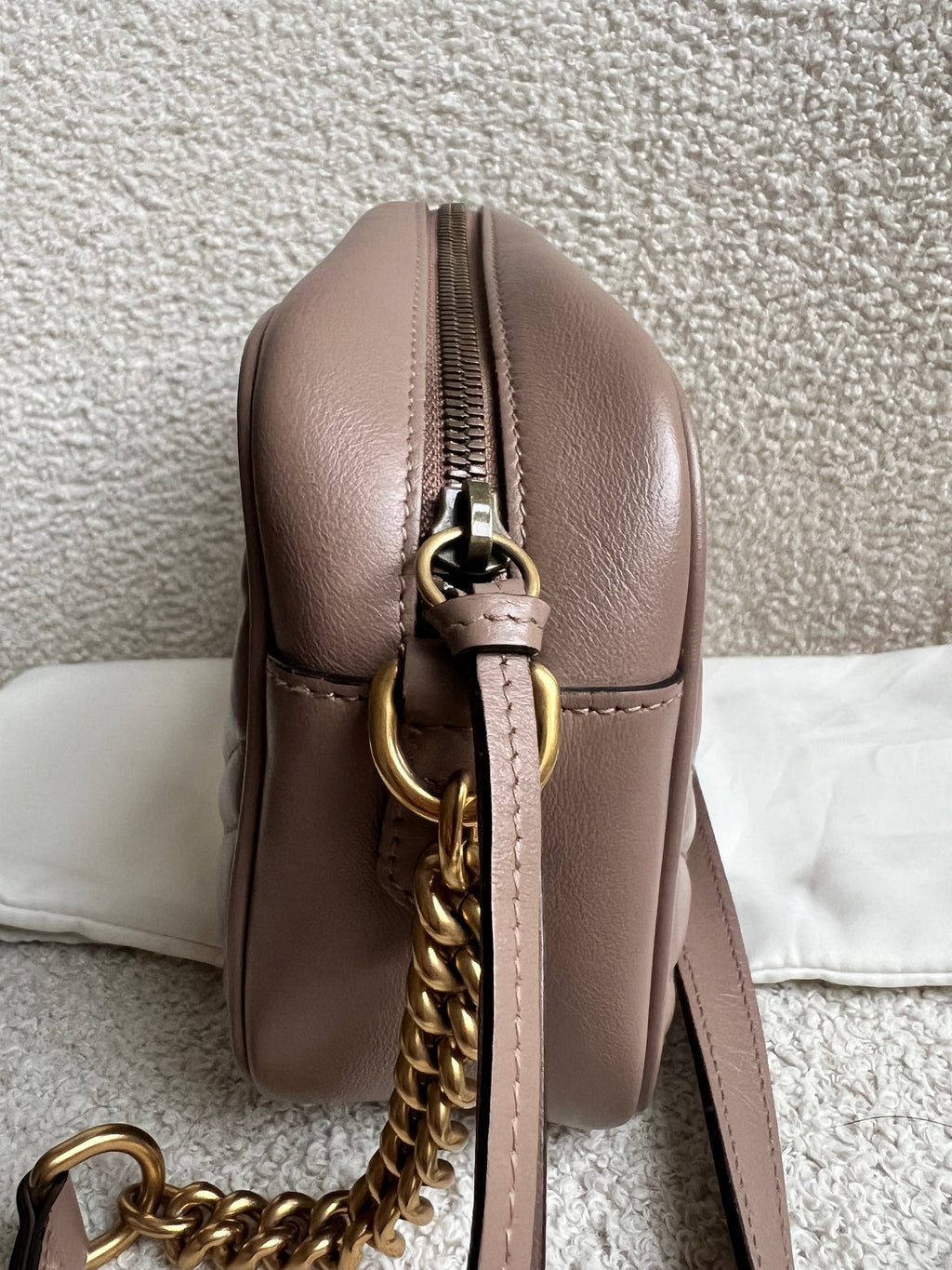 Gucci GG Marmont Dusty Pink Small Shoulder Bag (RRP £1440)