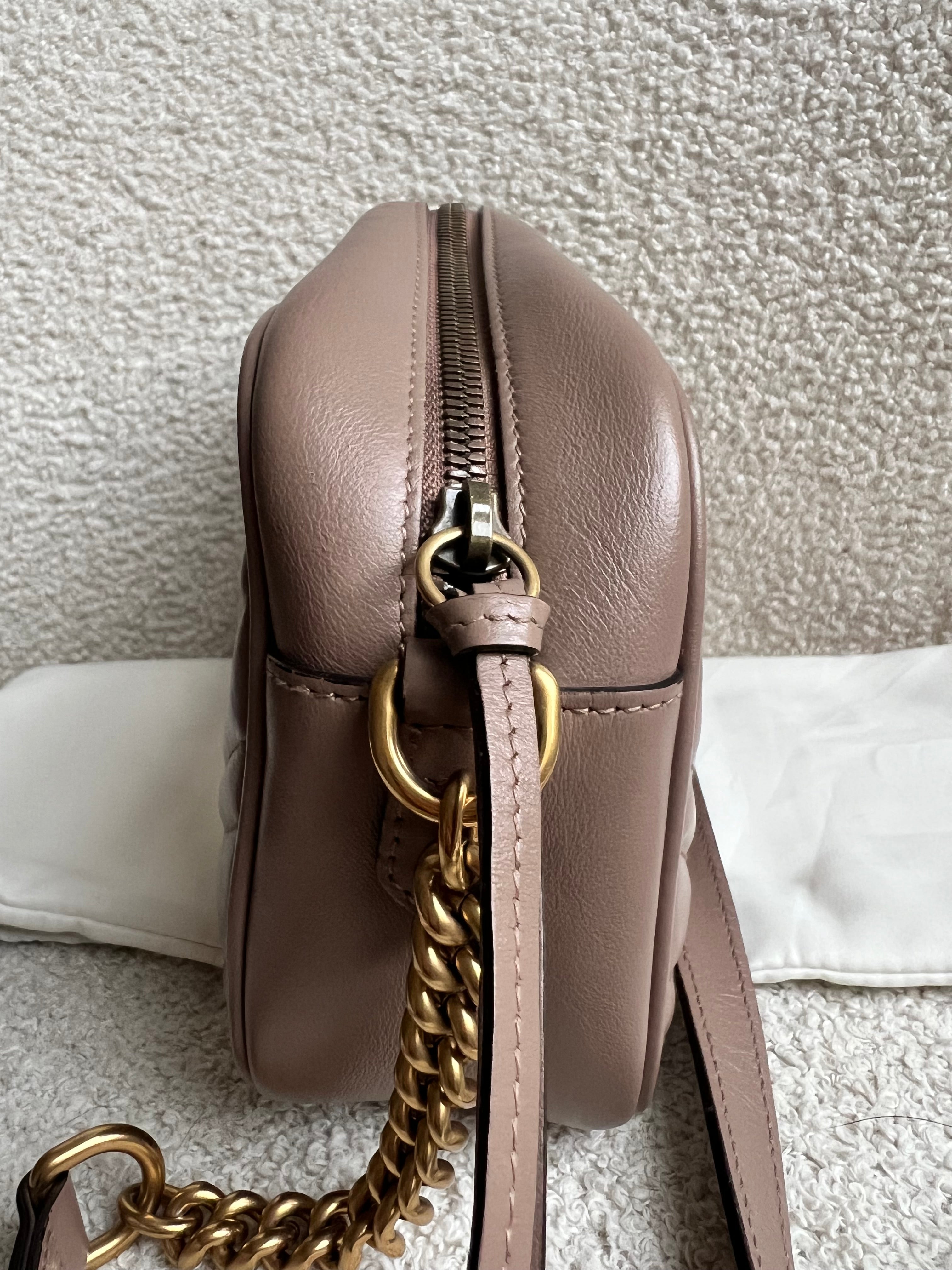 Gucci GG Marmont Dusty Pink Small Shoulder Bag (RRP £1440)