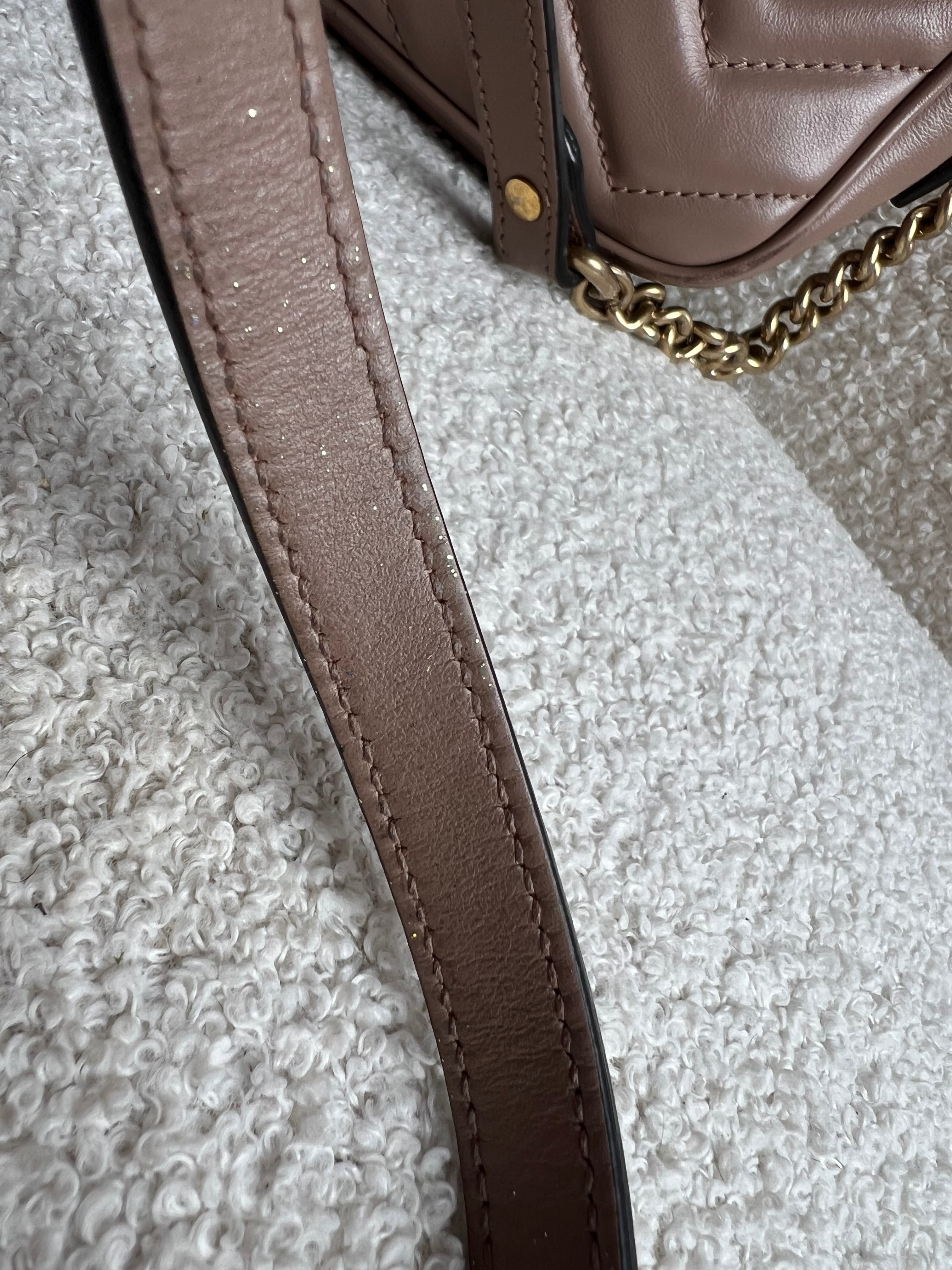 Gucci GG Dusty Pink Marmont Mini Shoulder Bag (RRP £1,360)