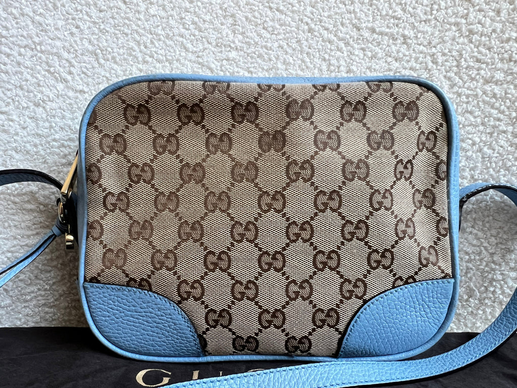 Gucci Bree GG Canvas Light Blue Small Messenger Bag