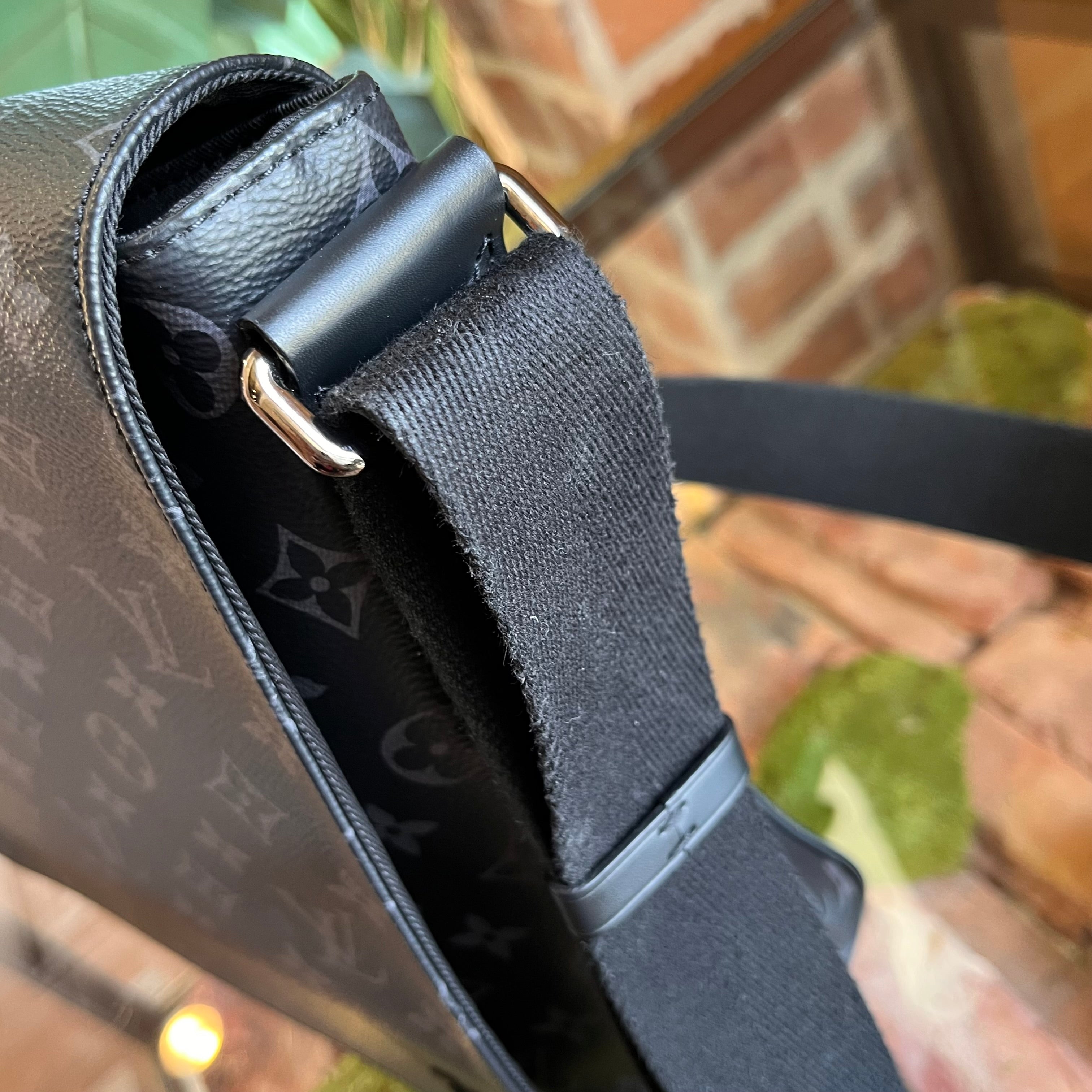 LOUIS VUITTON District MM Black Monogram Eclipse Canvas Crossbody Bag