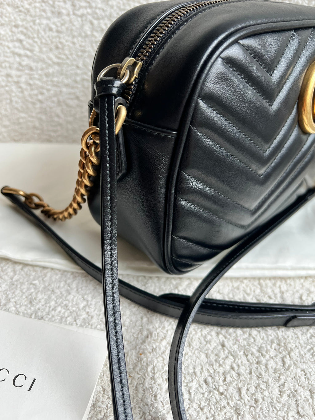 Gucci GG Black Marmont Small Shoulder Bag (RRP £1440)
