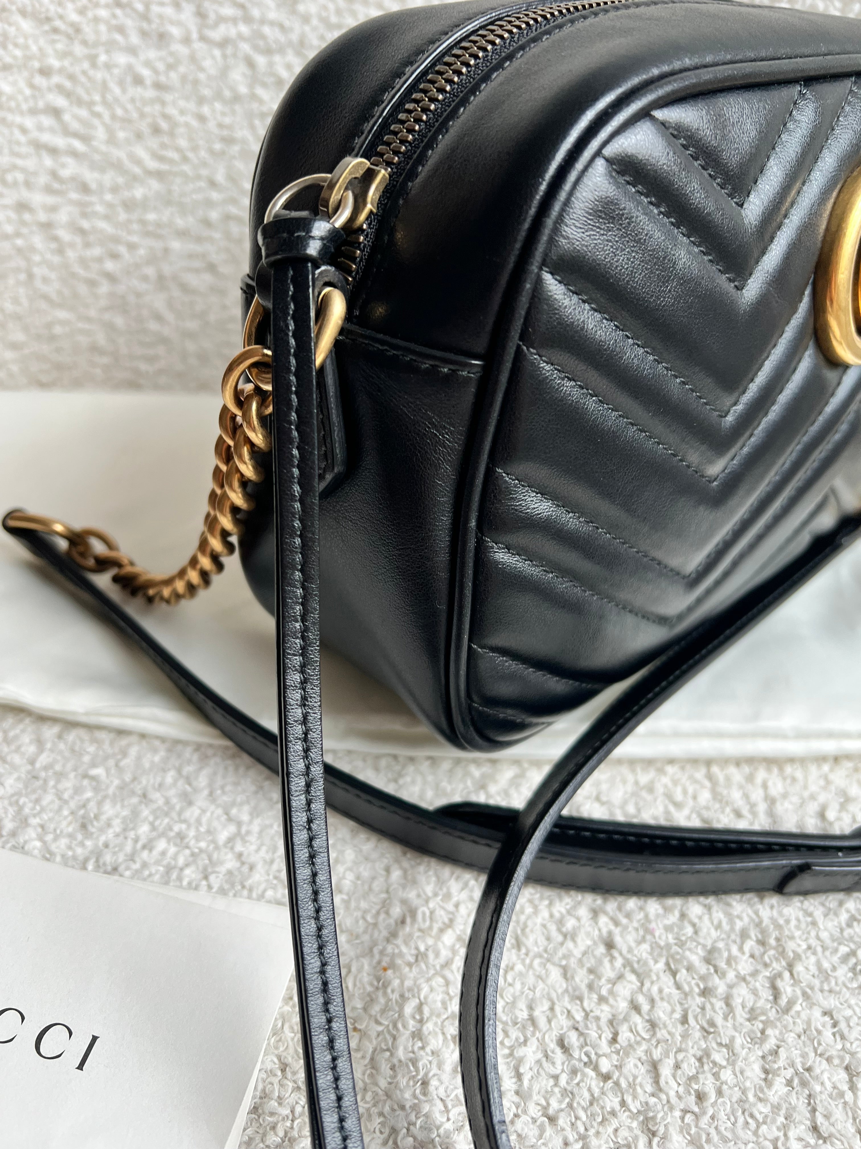 Gucci GG Black Marmont Small Shoulder Bag (RRP £1440)