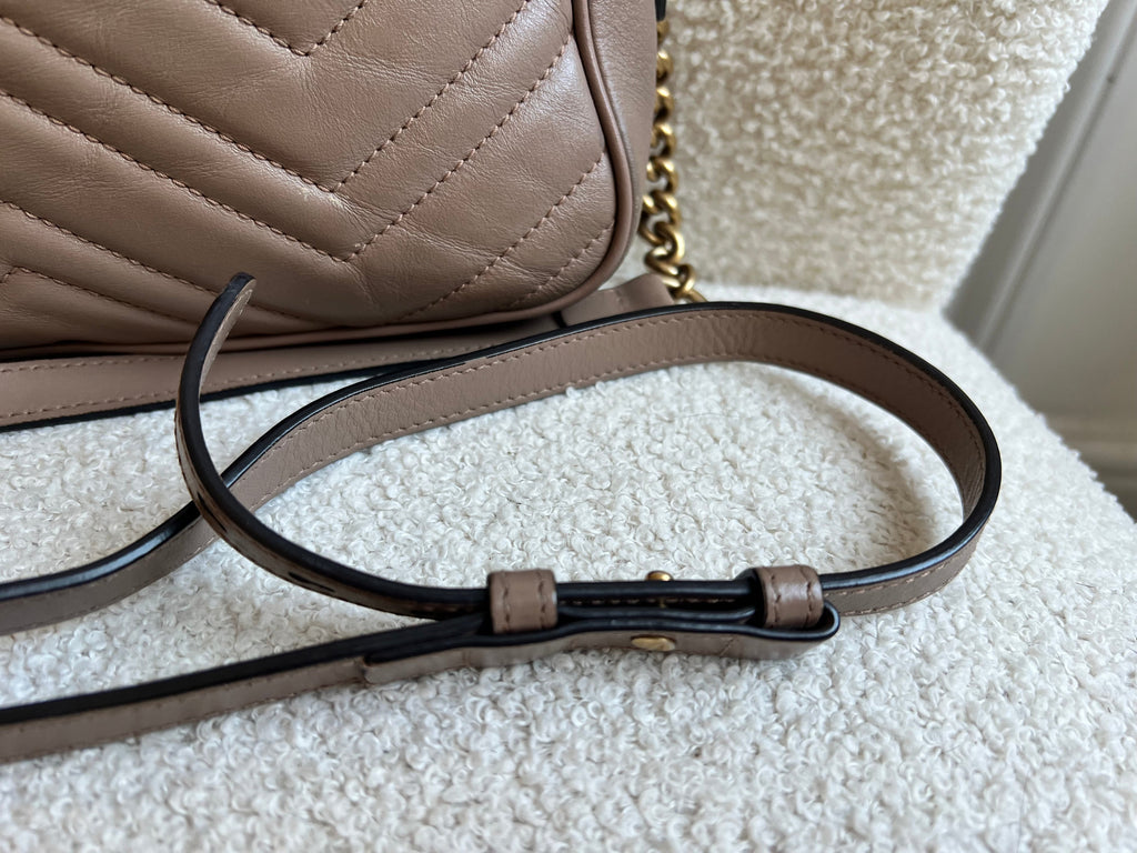 Gucci GG Marmont Dusty Pink Small Shoulder Bag (RRP £1440)
