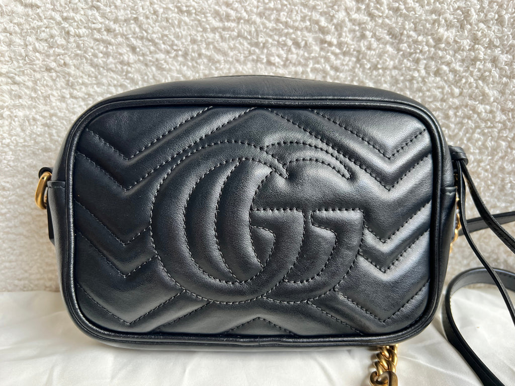 Gucci GG Black Marmont Mini Shoulder Bag (RRP £1,360)