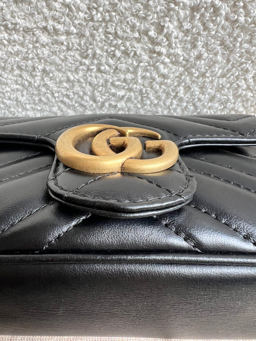 Gucci GG Black Marmont Super Mini Shoulder Bag (RRP £985)