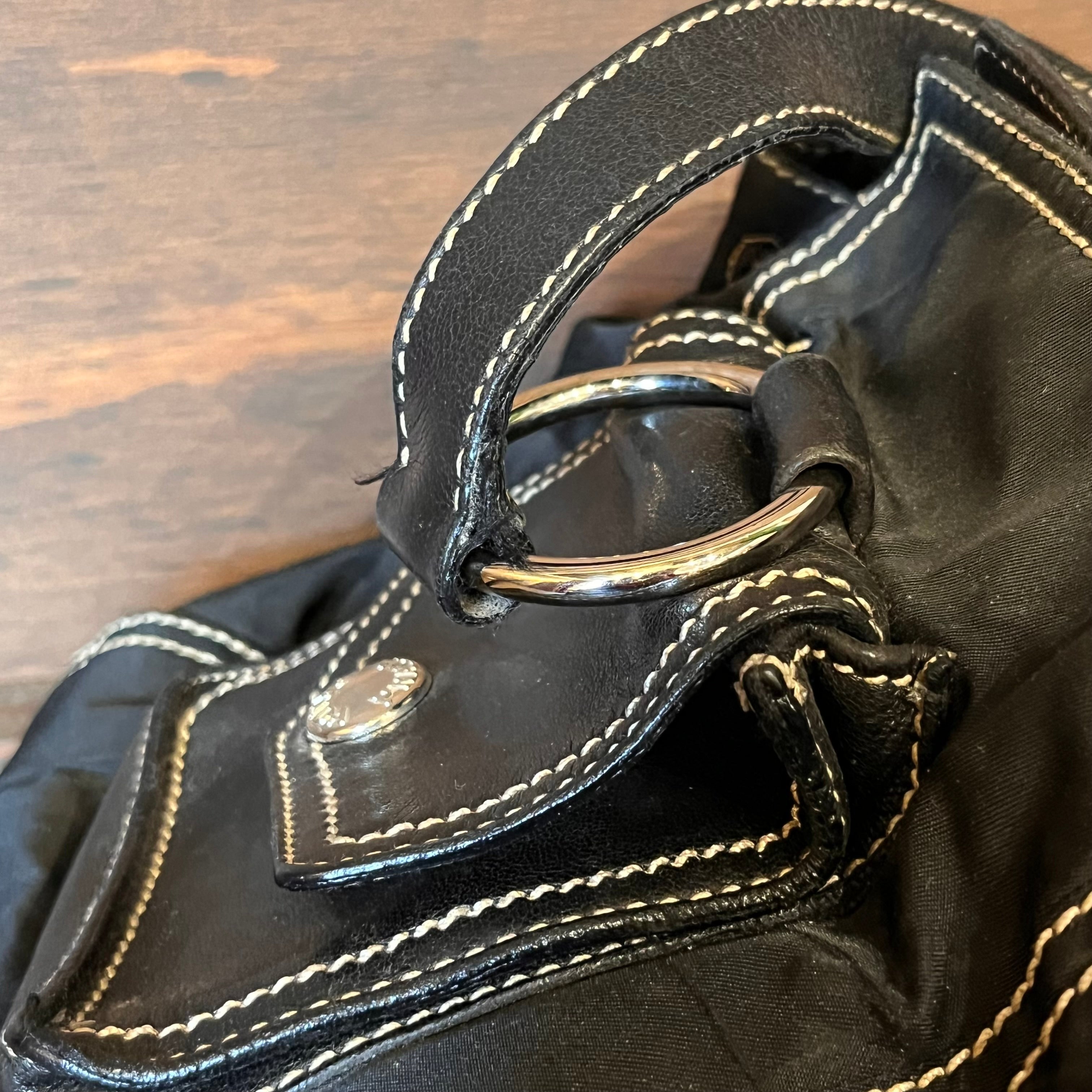 PRADA Black Nylon Multipocket Shoulder Bag