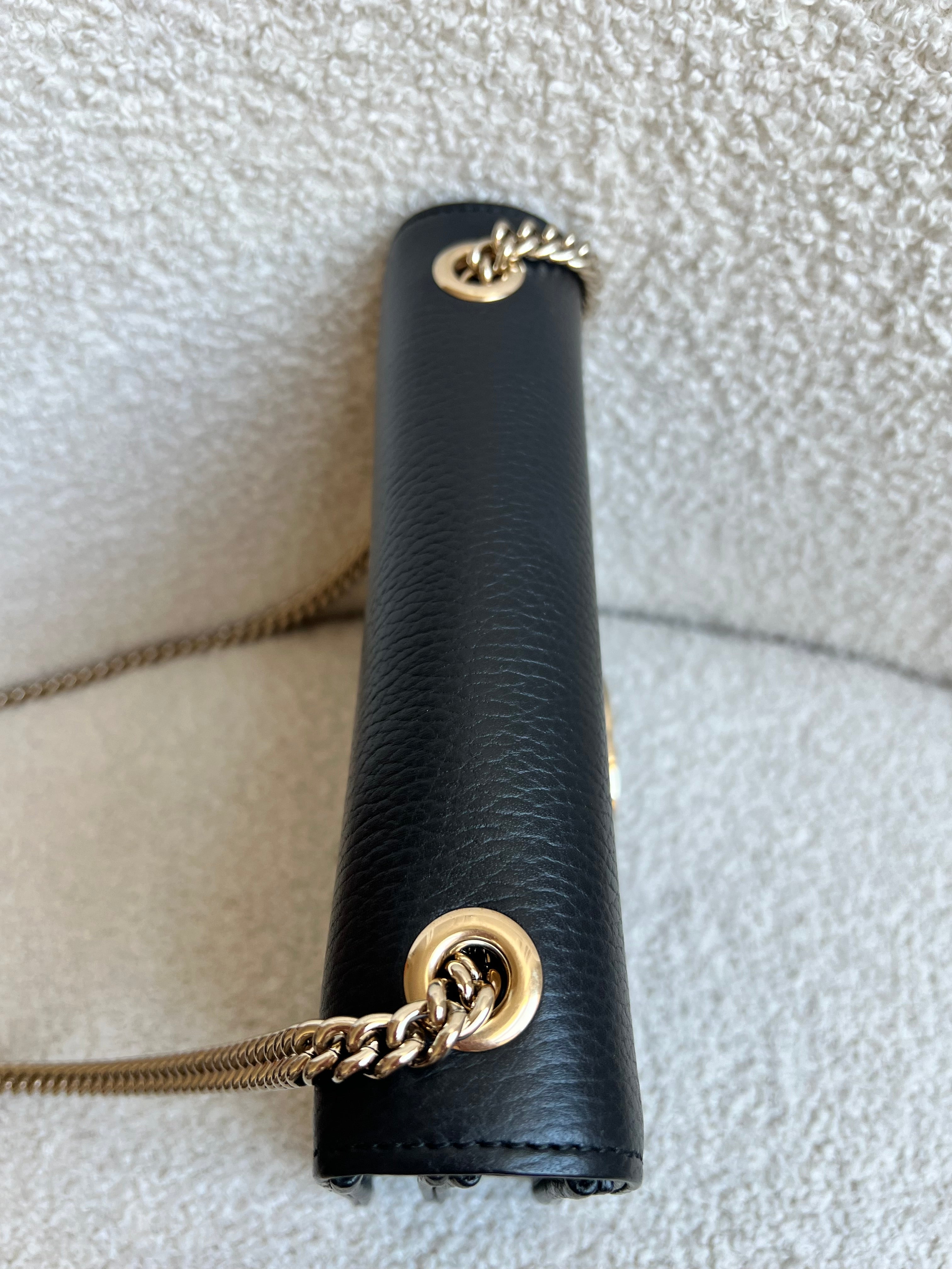 Gucci Interlocking GG Black Small Shoulder Bag