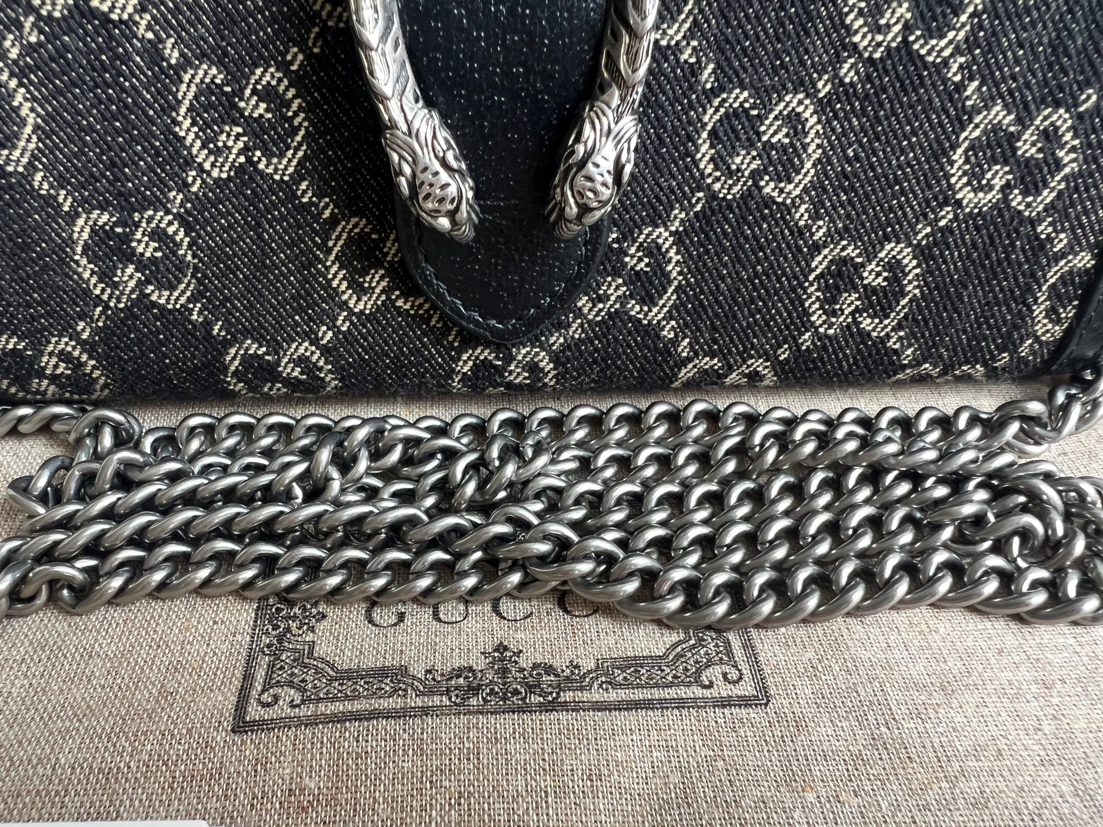 Gucci Dionysus Denim GG Mini Chain Bag