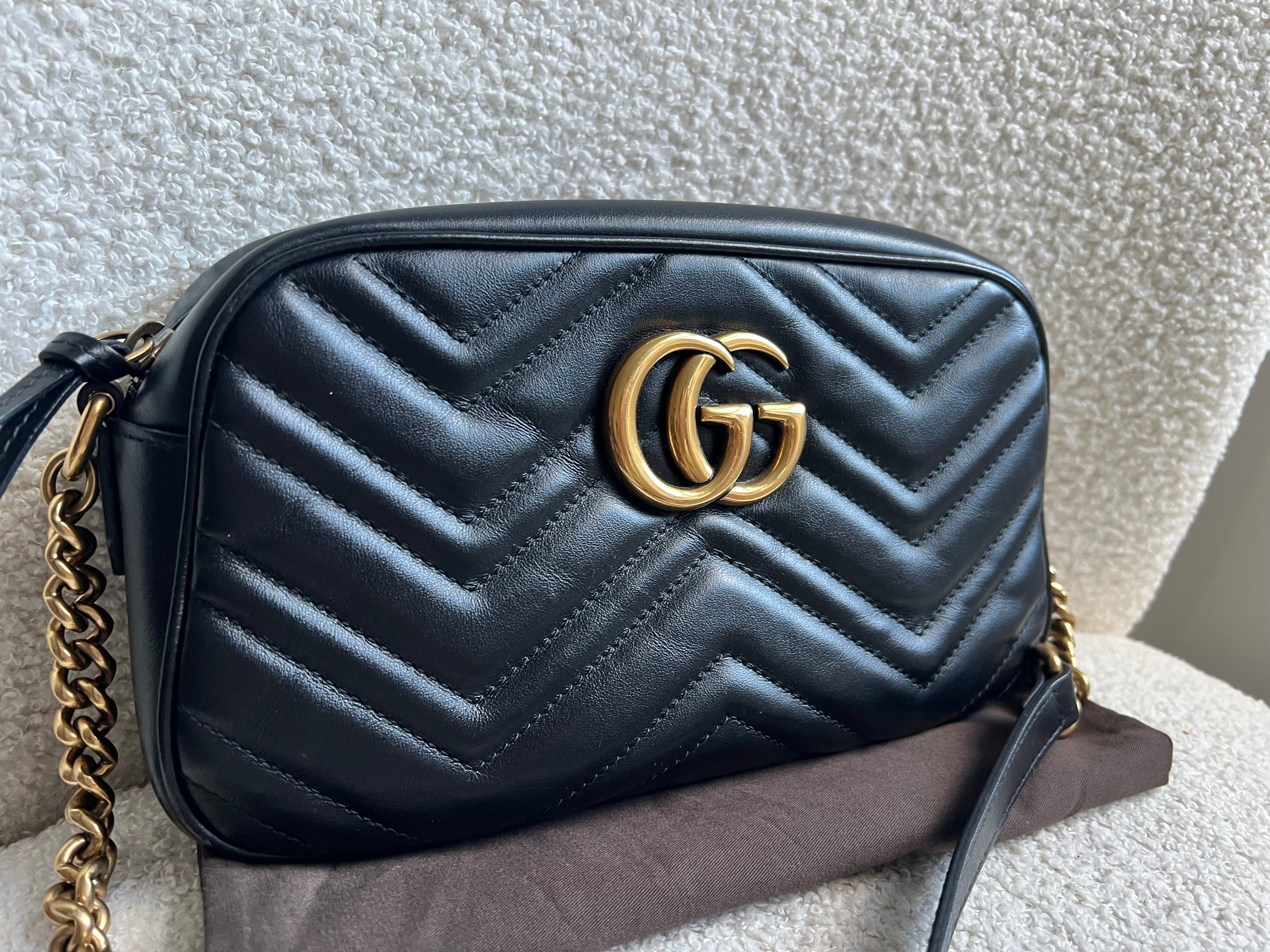 Gucci GG Black Marmont Small Shoulder Bag (RRP £1440)