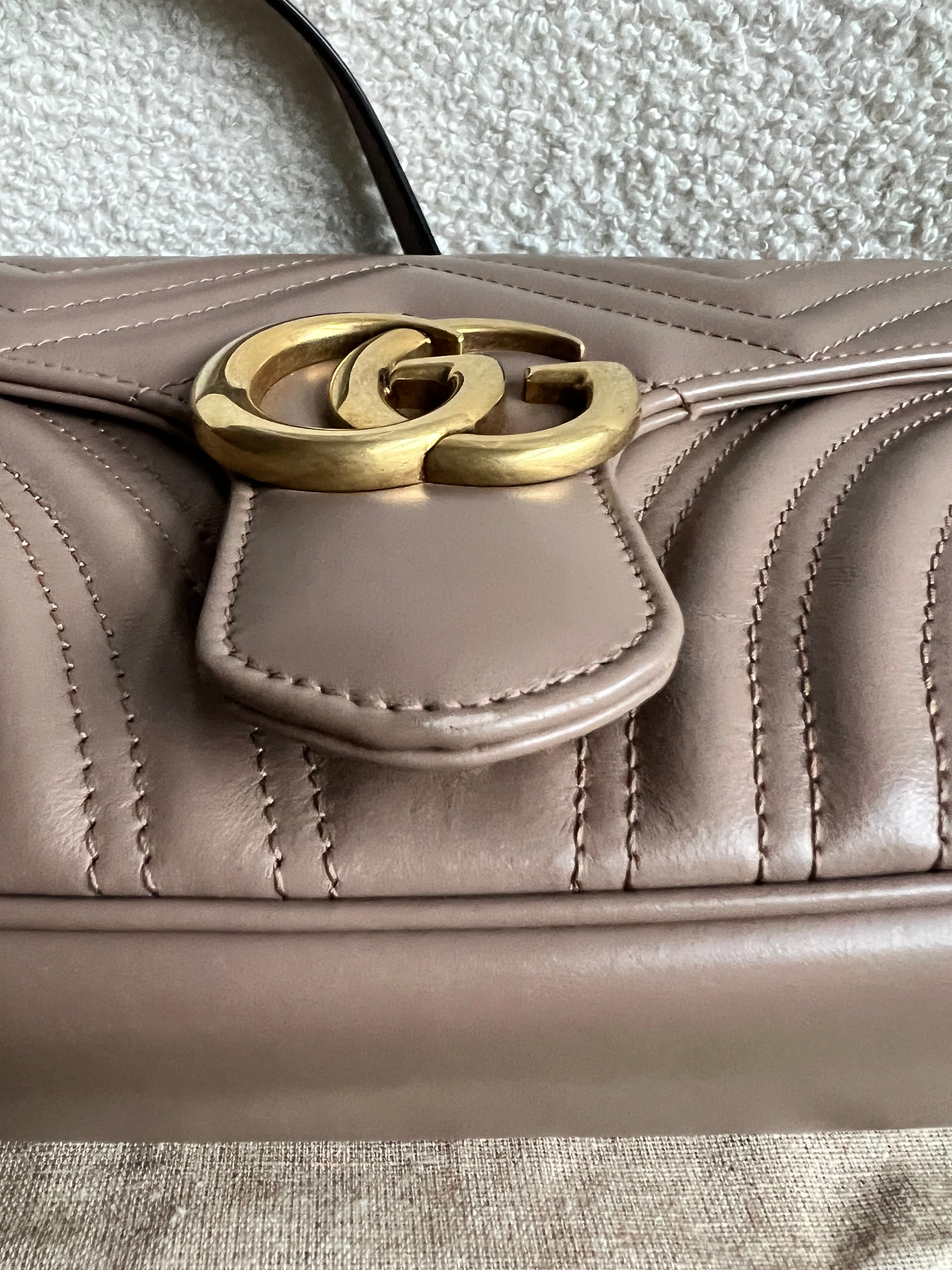 Gucci GG Dusty Pink Marmont Small Shoulder Bag (RRP £2070)