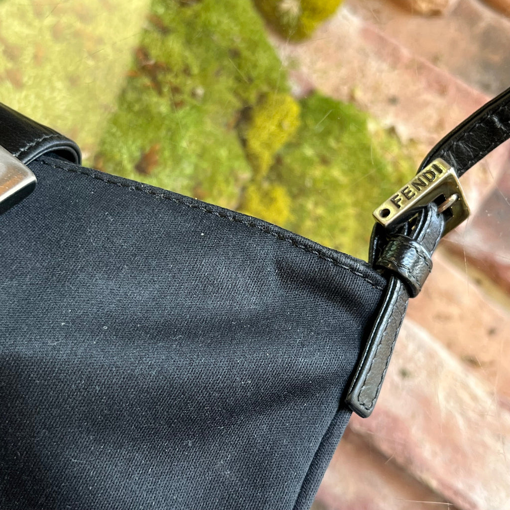 FENDI Black Nylon Vintage Shoulder Bag