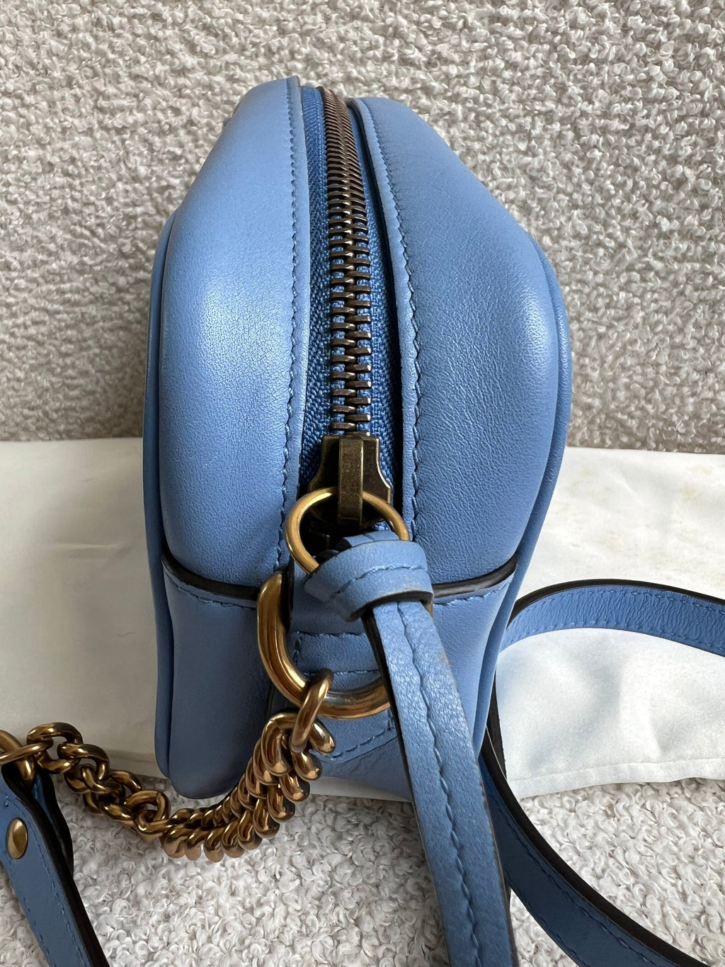 Gucci GG Blue Marmont Mini Shoulder Bag (RRP £1,360)