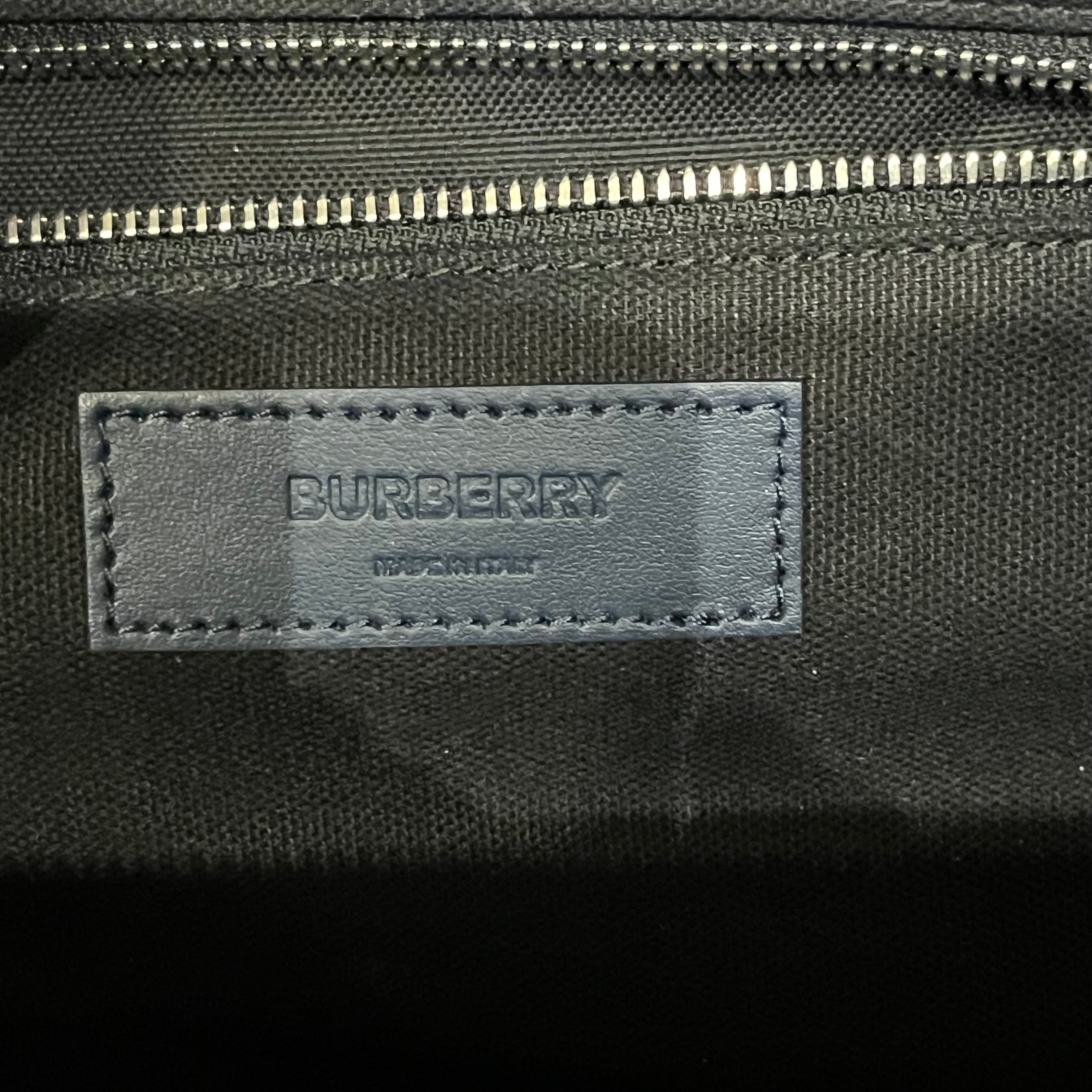 BURBERRY Kennedy Blue Canvas Duffle Bag