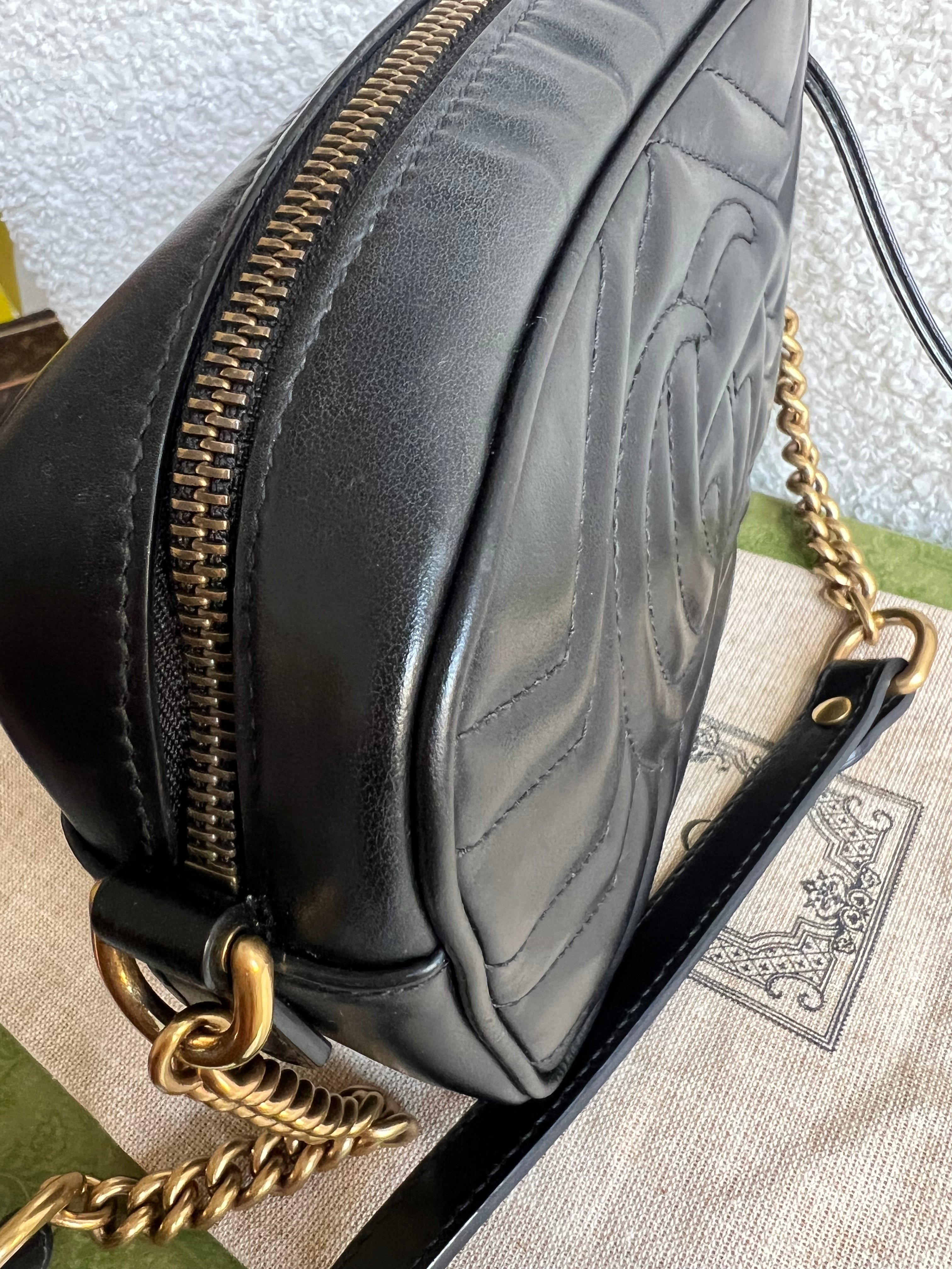 Gucci GG Black Marmont Mini Shoulder Bag (RRP £1,360)