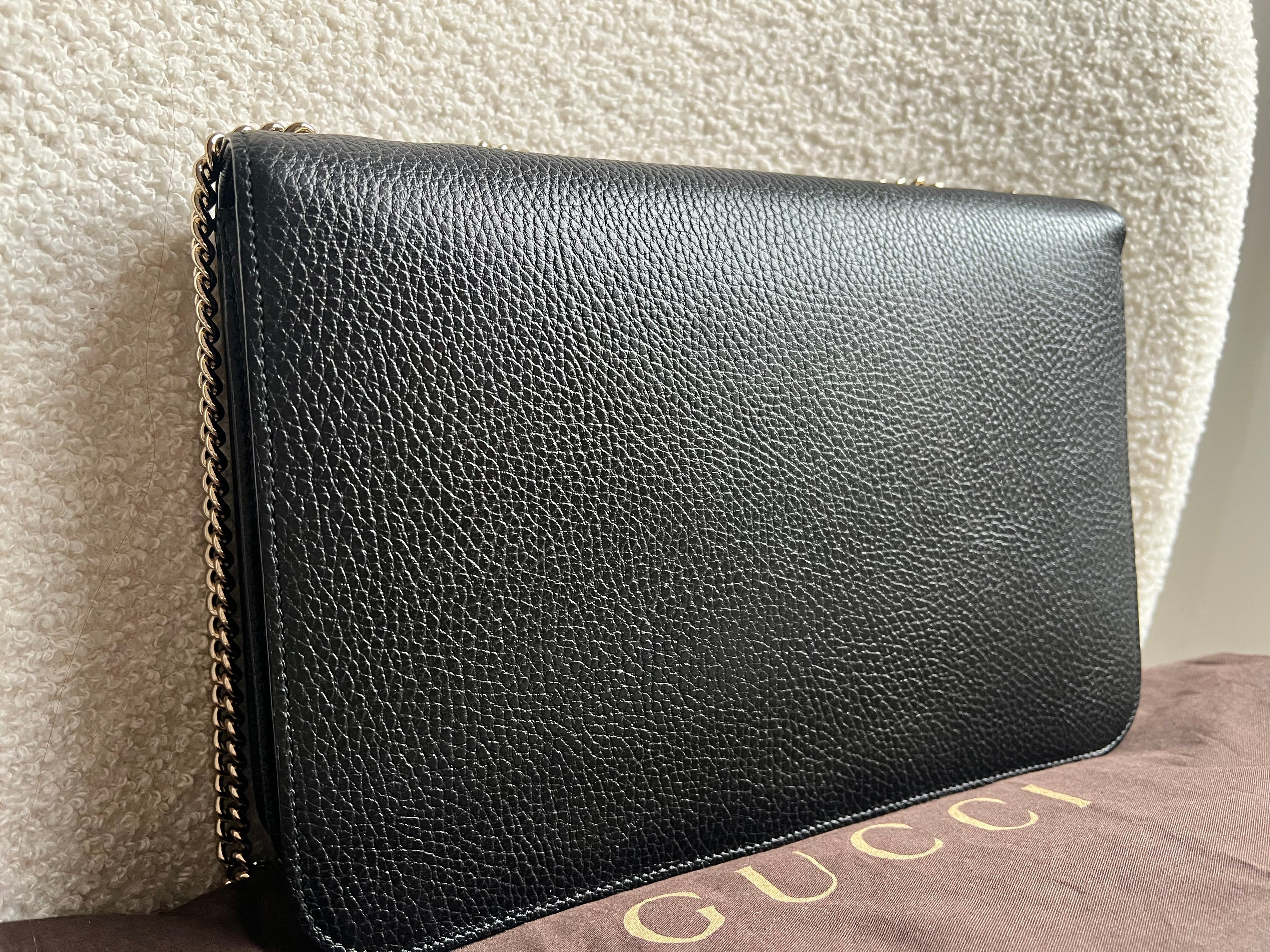Gucci Interlocking GG Black Medium Shoulder Bag