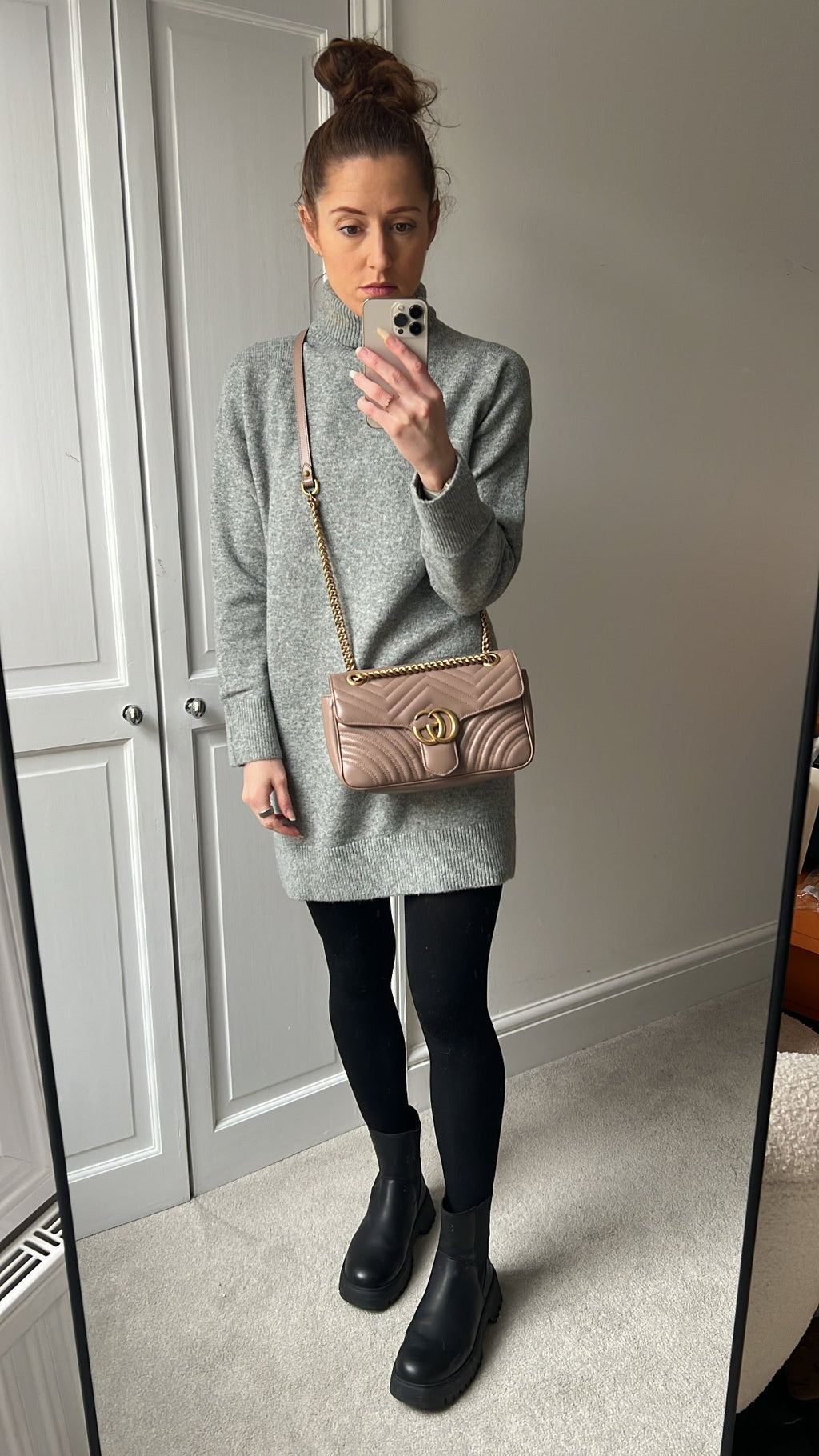 Gucci GG Dusty Pink Marmont Small Shoulder Bag (RRP £2070)
