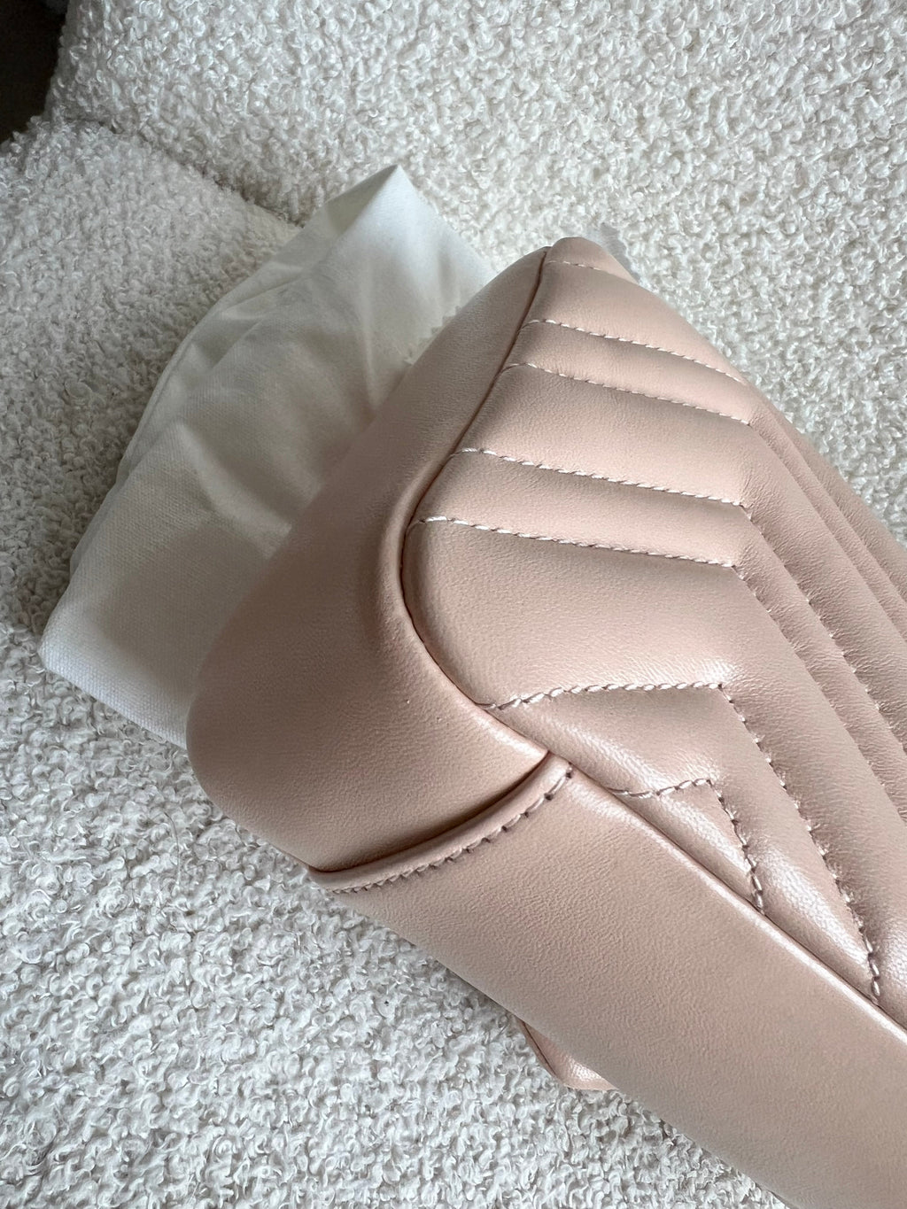 Gucci GG Pink Beige Marmont Mini Shoulder Bag (RRP £1,890)