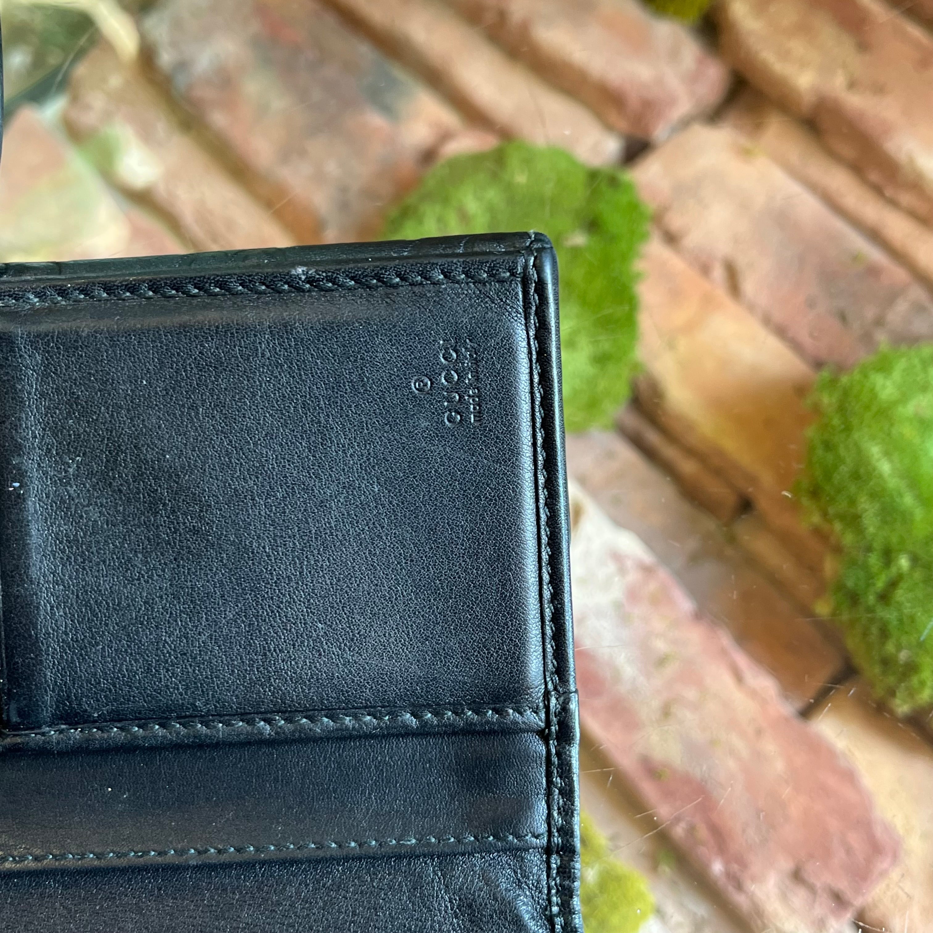 GUCCI GG Signature Black Leather Continental Wallet