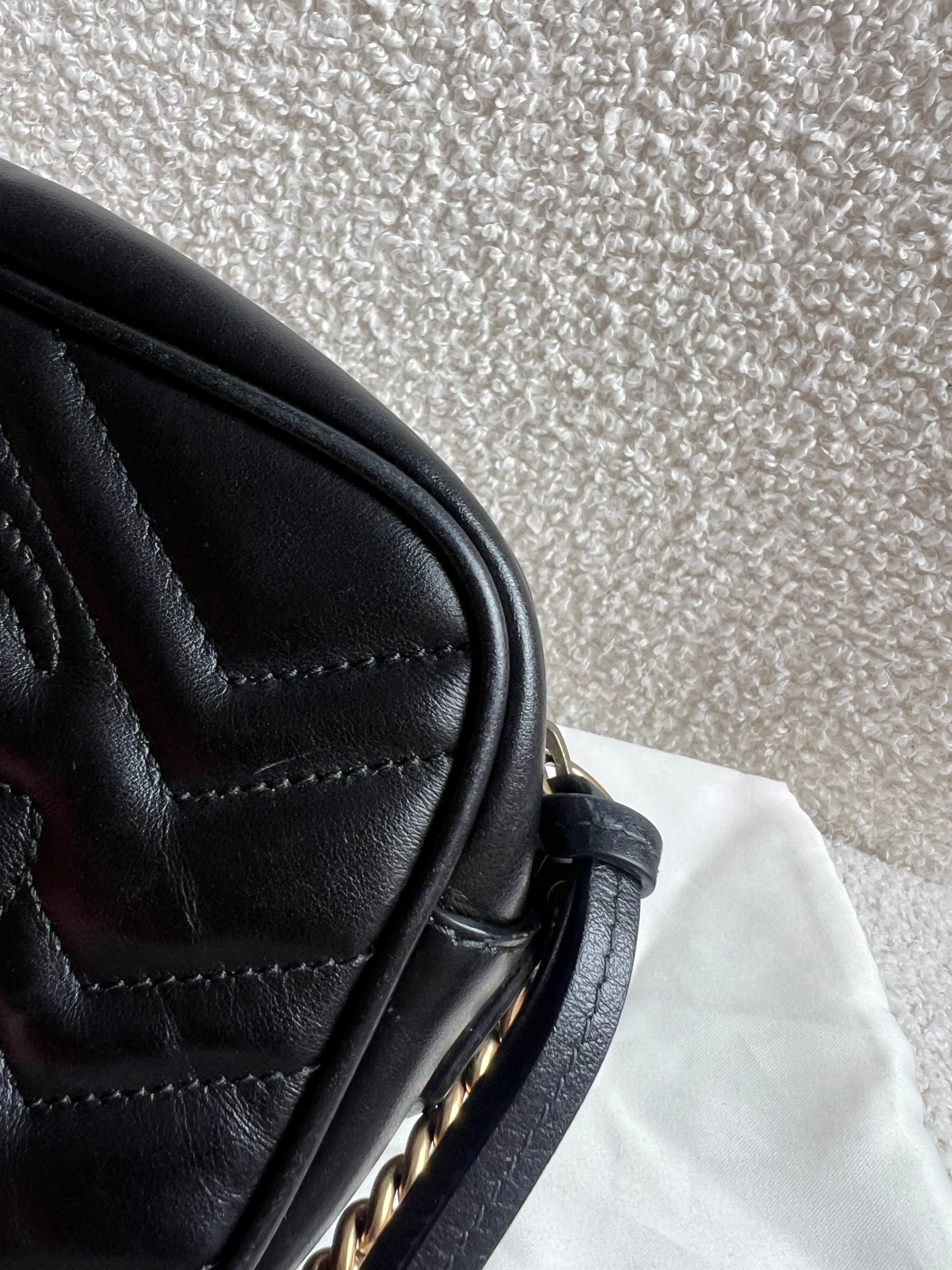 Gucci GG Black Marmont Mini Shoulder Bag (RRP £1,360)