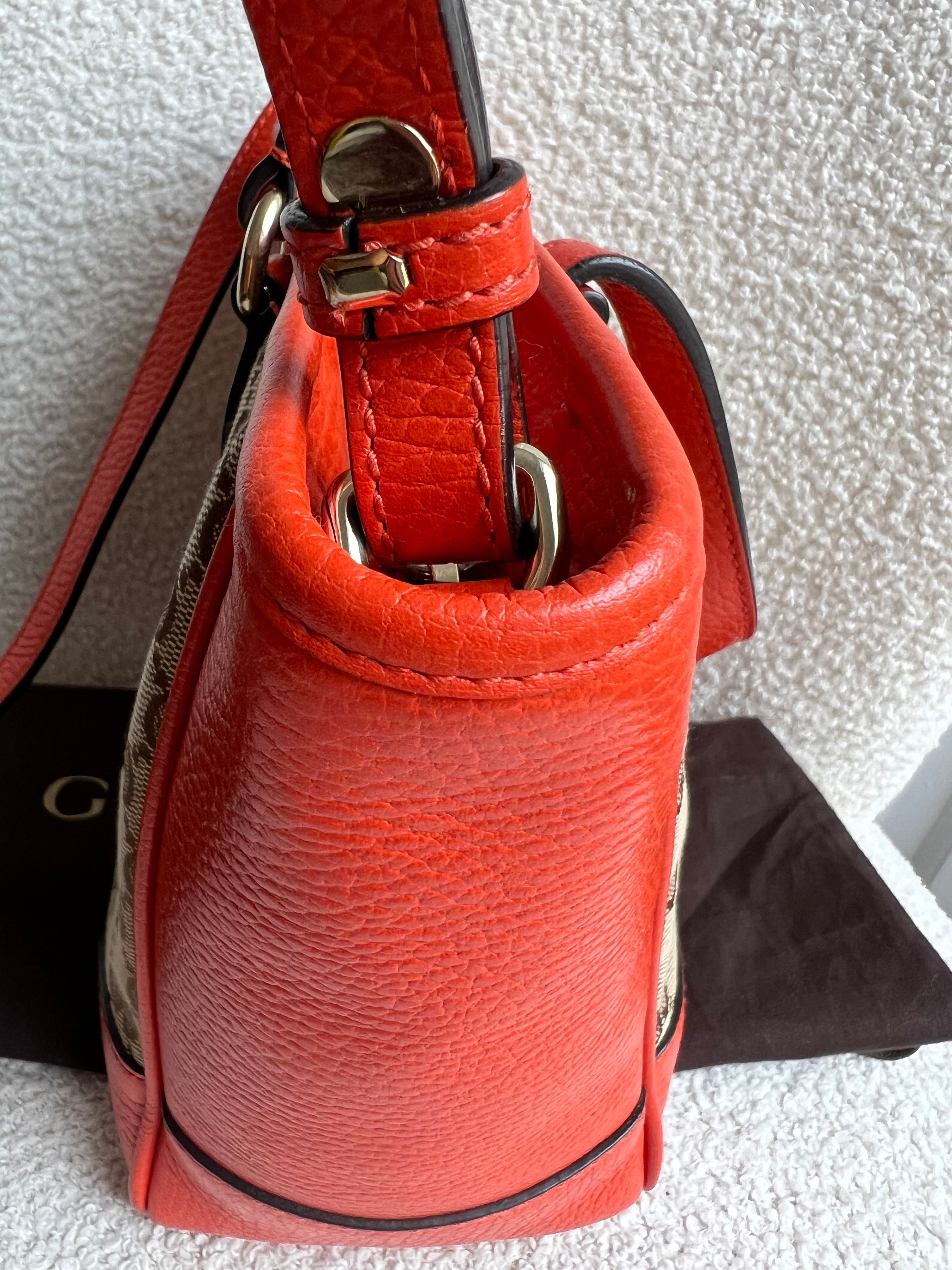 Gucci Bree GG canvas and orange Tote Bag
