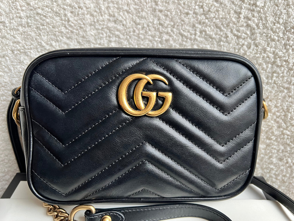 Gucci GG Black Marmont Mini Shoulder Bag (RRP £1,360)