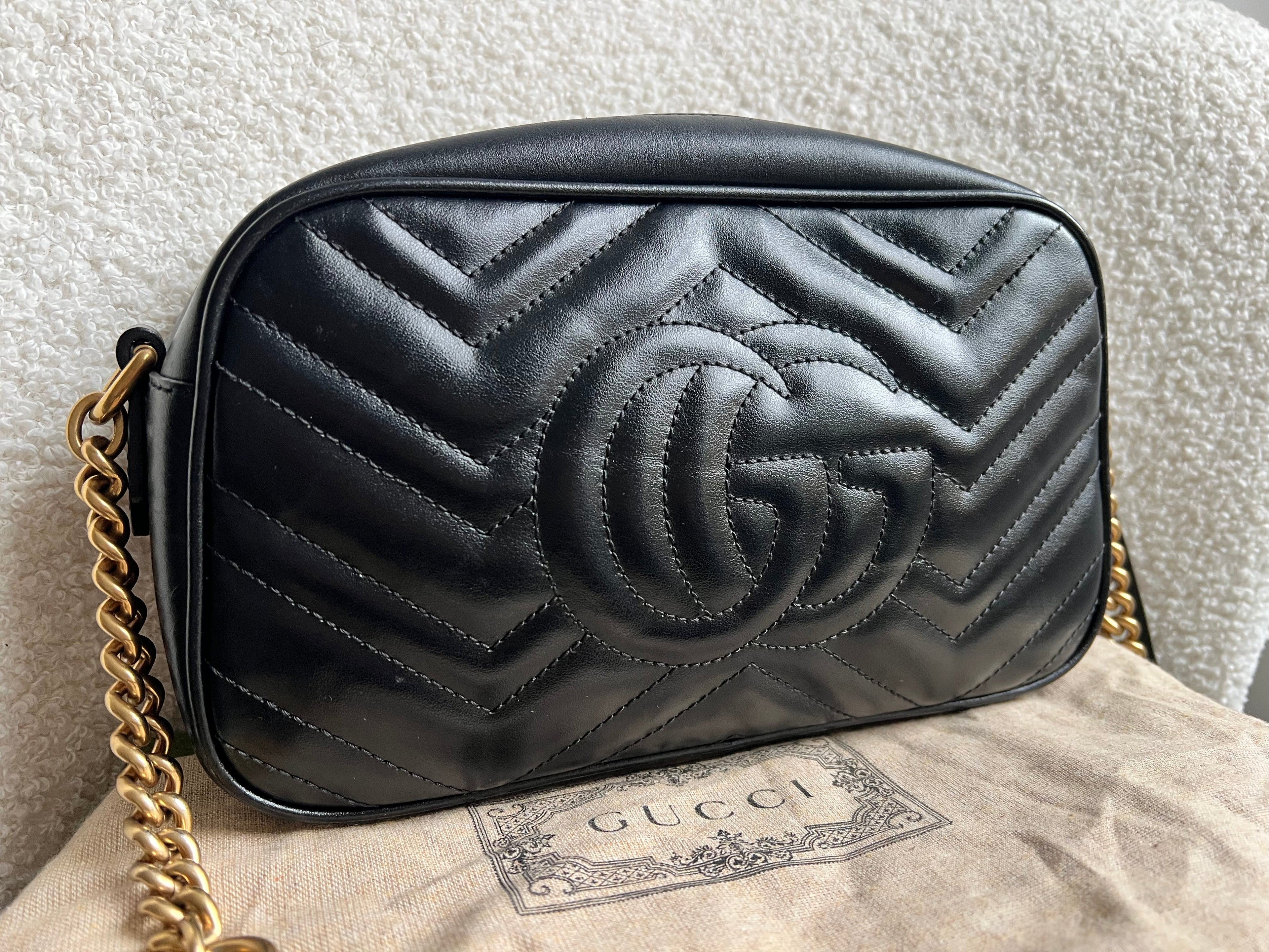 Gucci GG Black Marmont Small Shoulder Bag (RRP £1440)