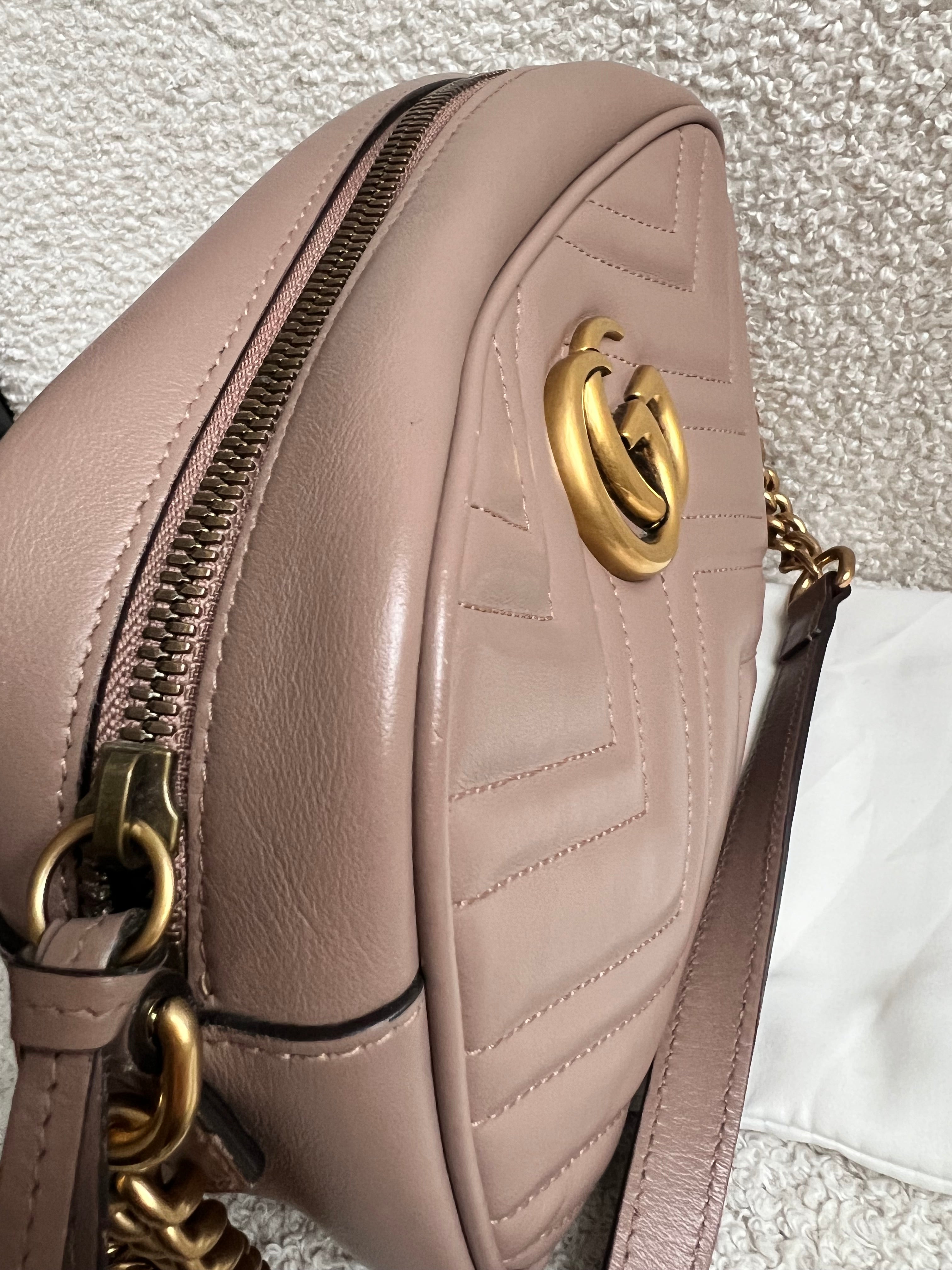 Gucci GG Marmont Dusty Pink Small Shoulder Bag (RRP £1440)