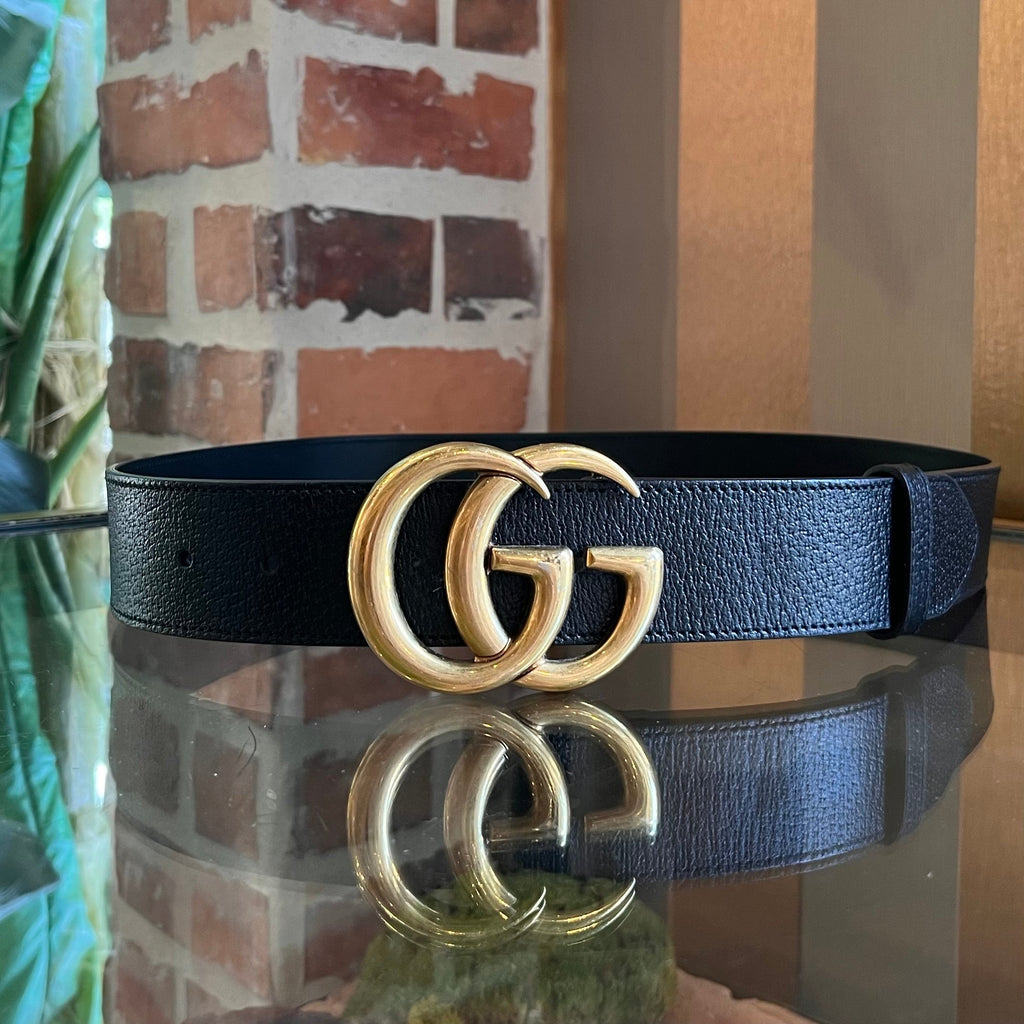 GUCCI GG Marmont Black Leather Belt SZ 85/34