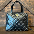CHANEL Surpiqué Wild Stitch Black Calfskin Leather Tote
