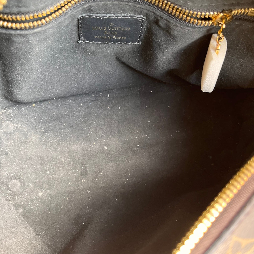 LOUIS VUITTON Petite Malle Souple Black Monogram Canvas Top Handle Bag