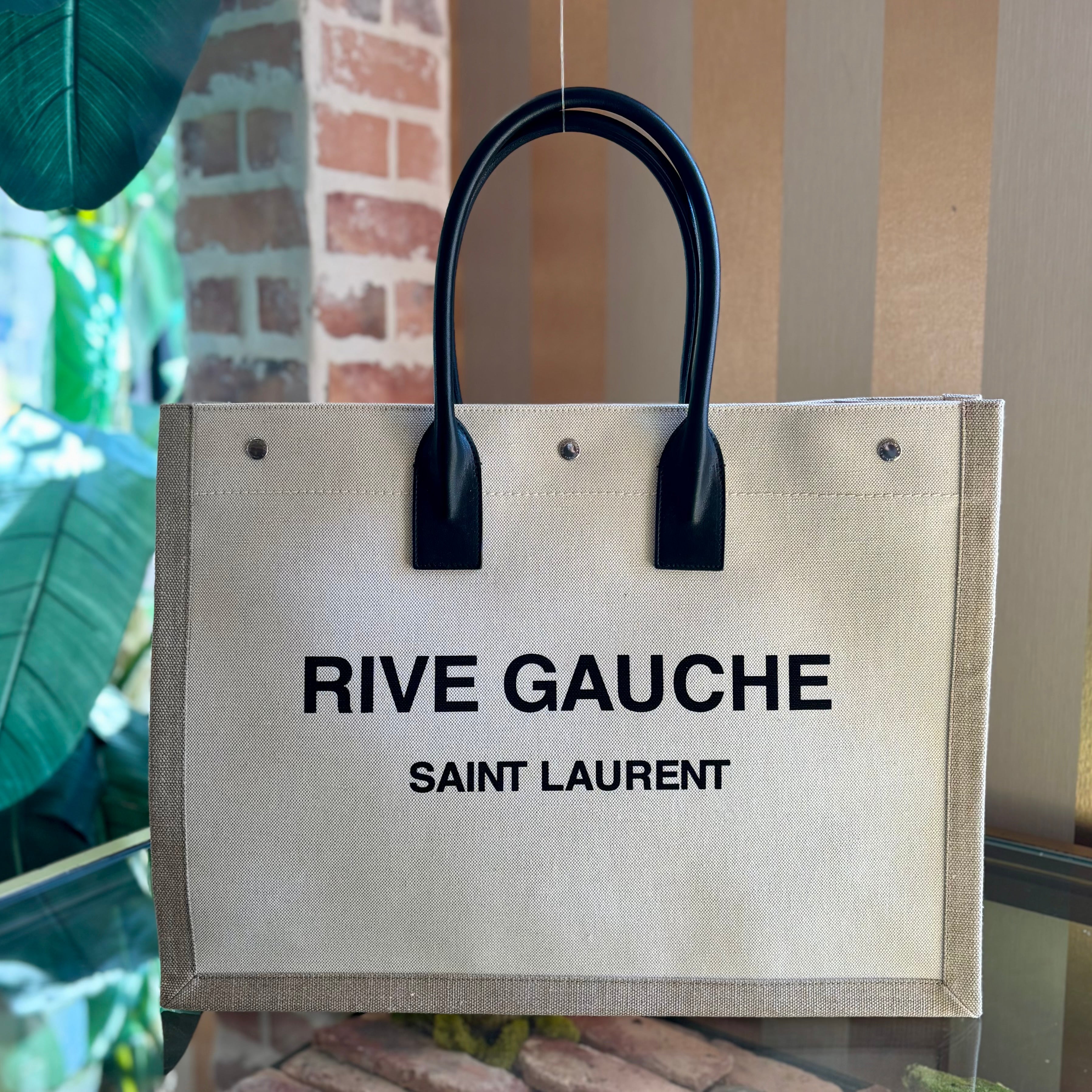SAINT LAURENT Beige Rive Gauche Tote