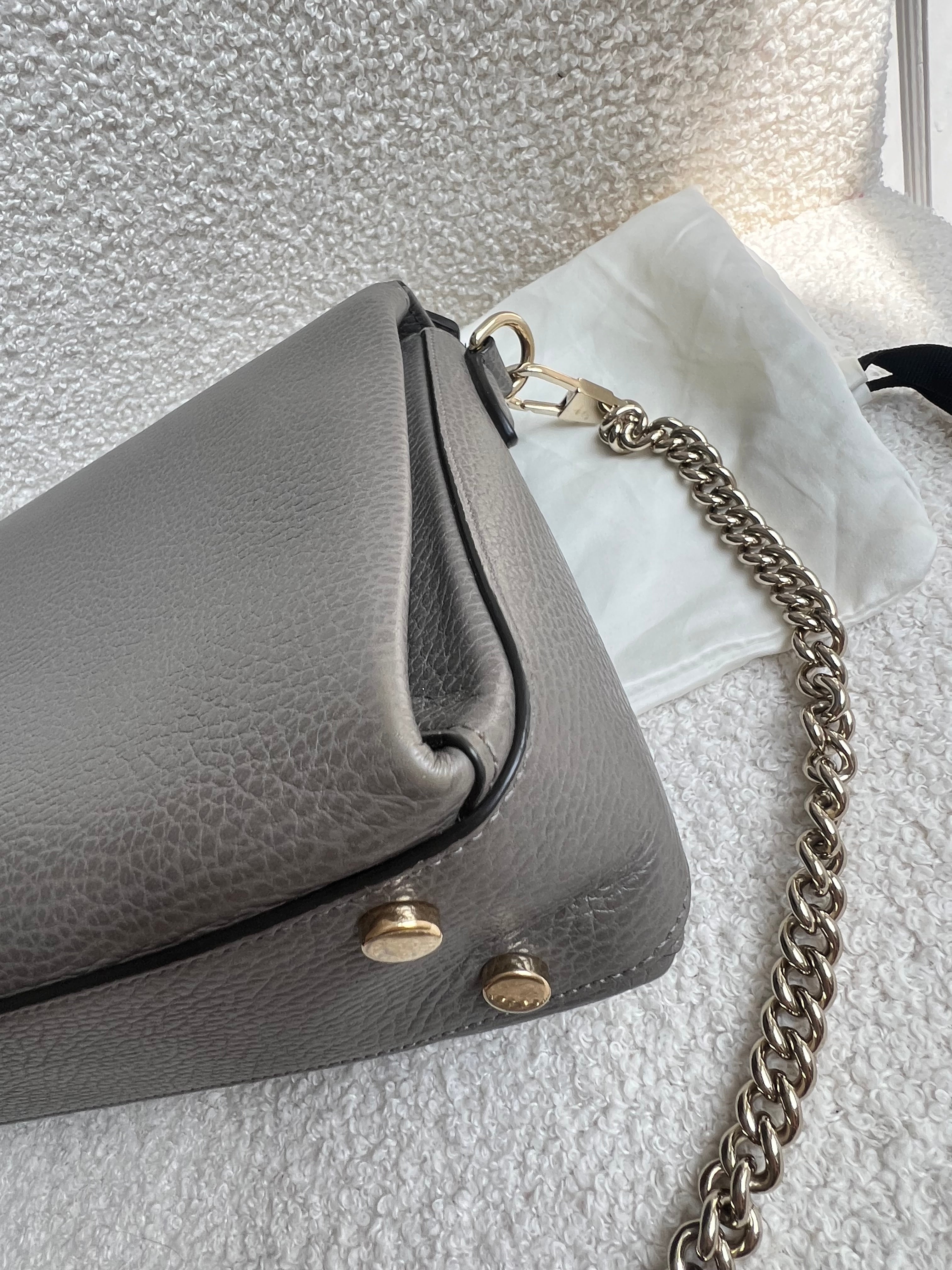 Gucci Interlocking GG Grey Medium Top Handle Bag (RRP £1,150)