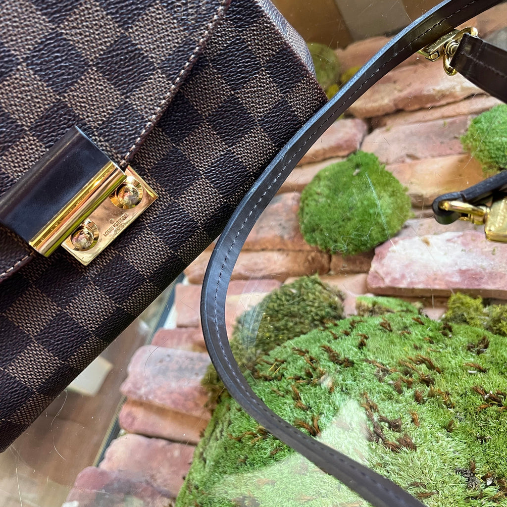 LOUIS VUITTON Croisette Brown Damier Ebene Top Handle Bag